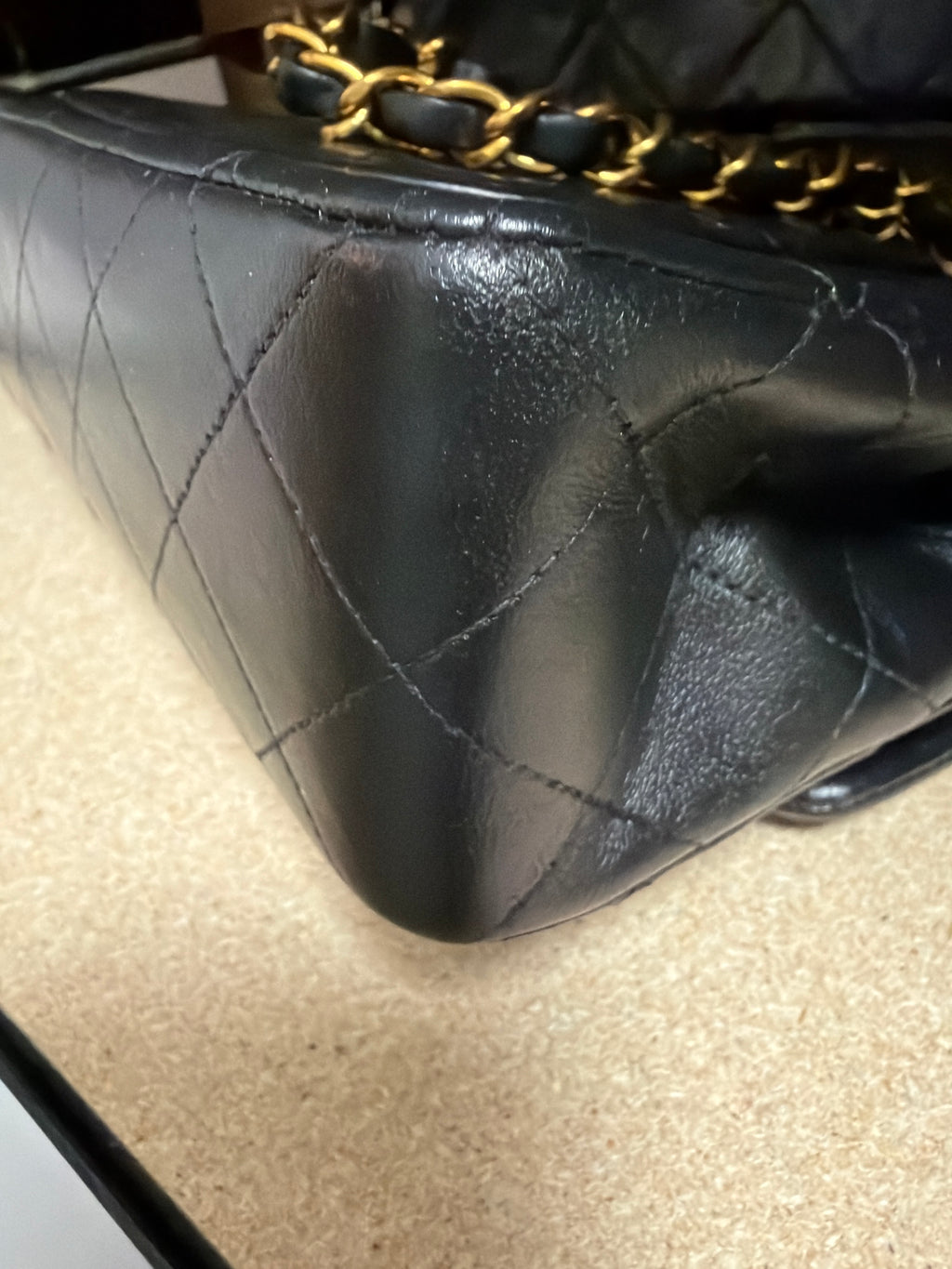 Chanel Classic Small Double Flap Bag Black Lambskin 24K Gold Hardware 1994–1996
