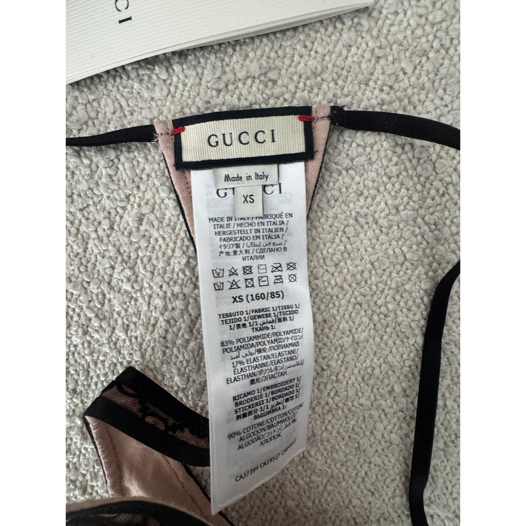 Gucci GG Tulle Lingerie Set Size XS NWT