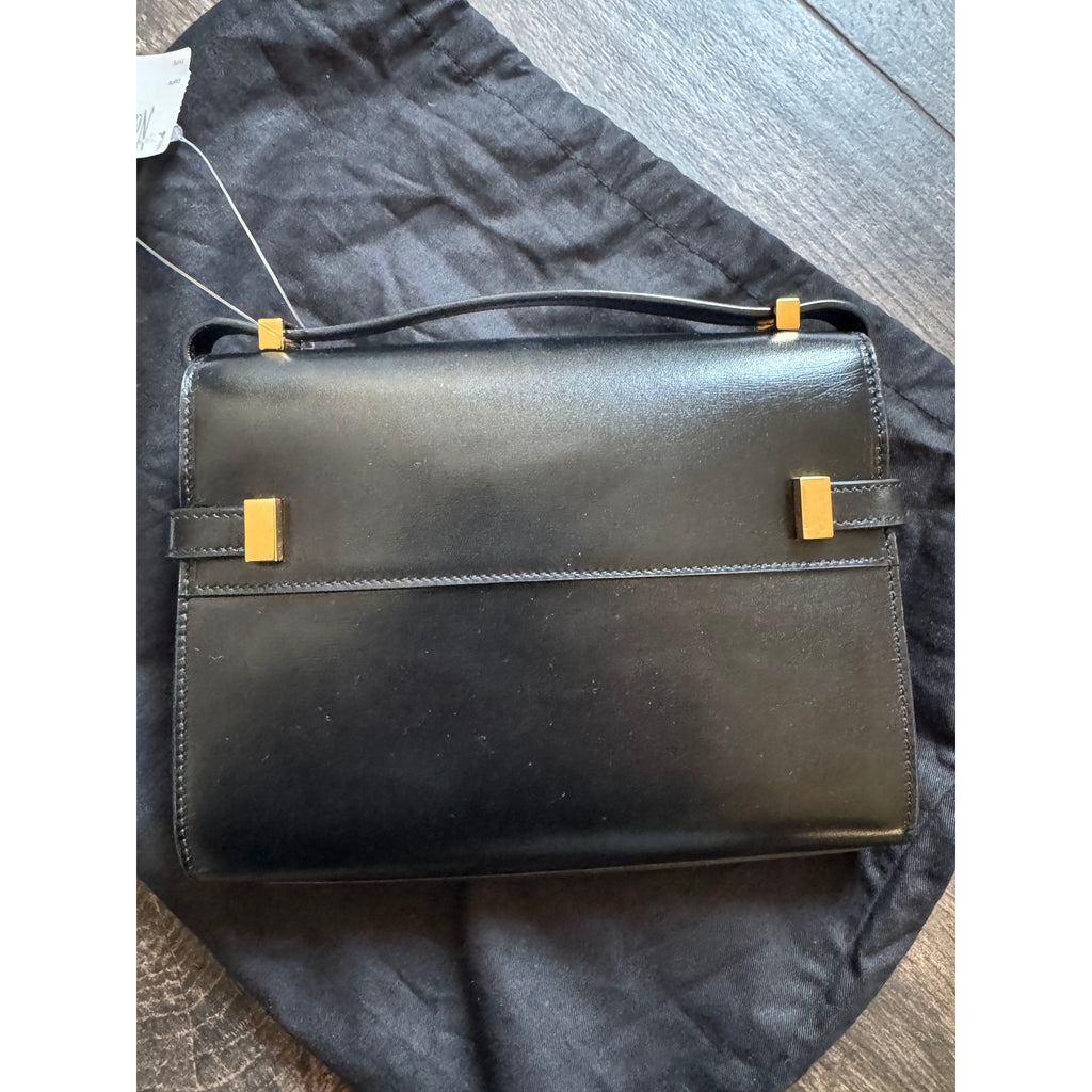 SAINT LAURENT  Manhattan Mini Calfskin Shoulder Bag Black