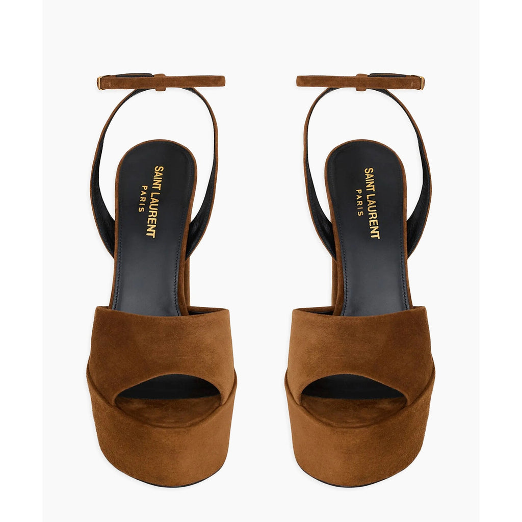 SAINT LAURENT JODIE PLATFORM SANDALS IN SUEDE LAND BNIB 39.5