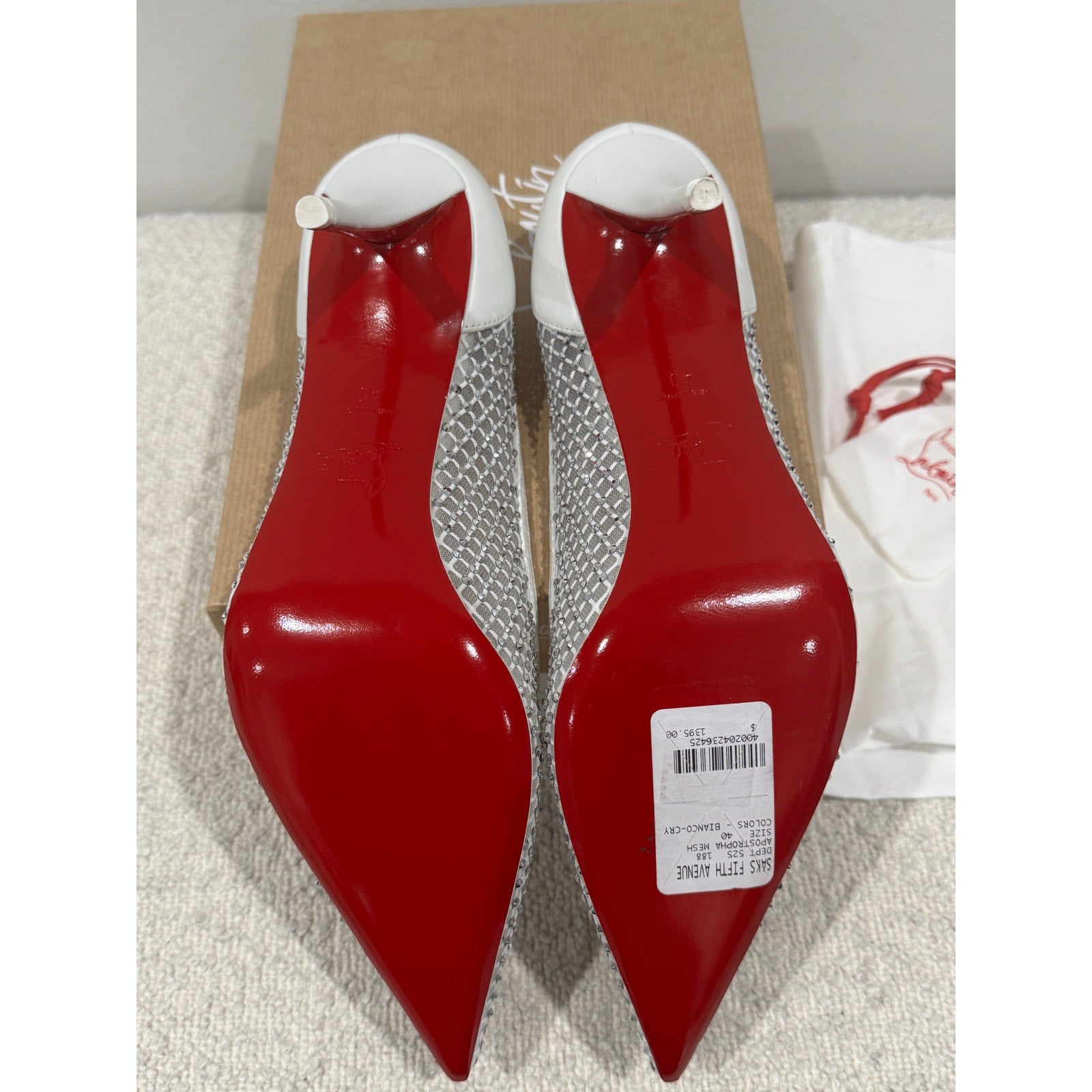Christian Louboutin Apostropha Mesh Strass Pumps 80mm Black Crystal | New in Box