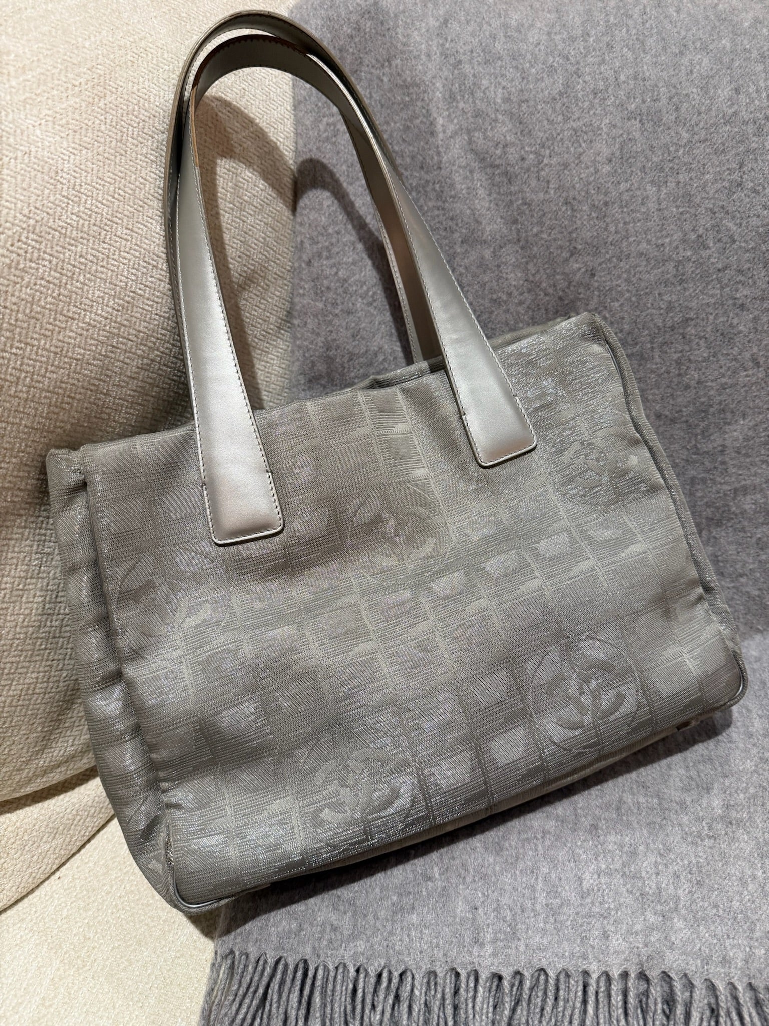Chanel Silver Ligne Tote