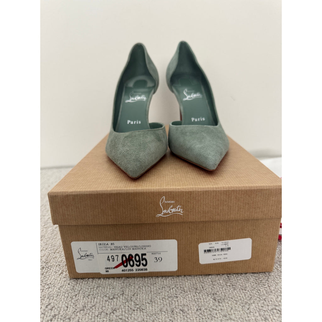 CHRISTIAN LOUBOUTIN Iriza 85 suede pumps size 39 BNIB