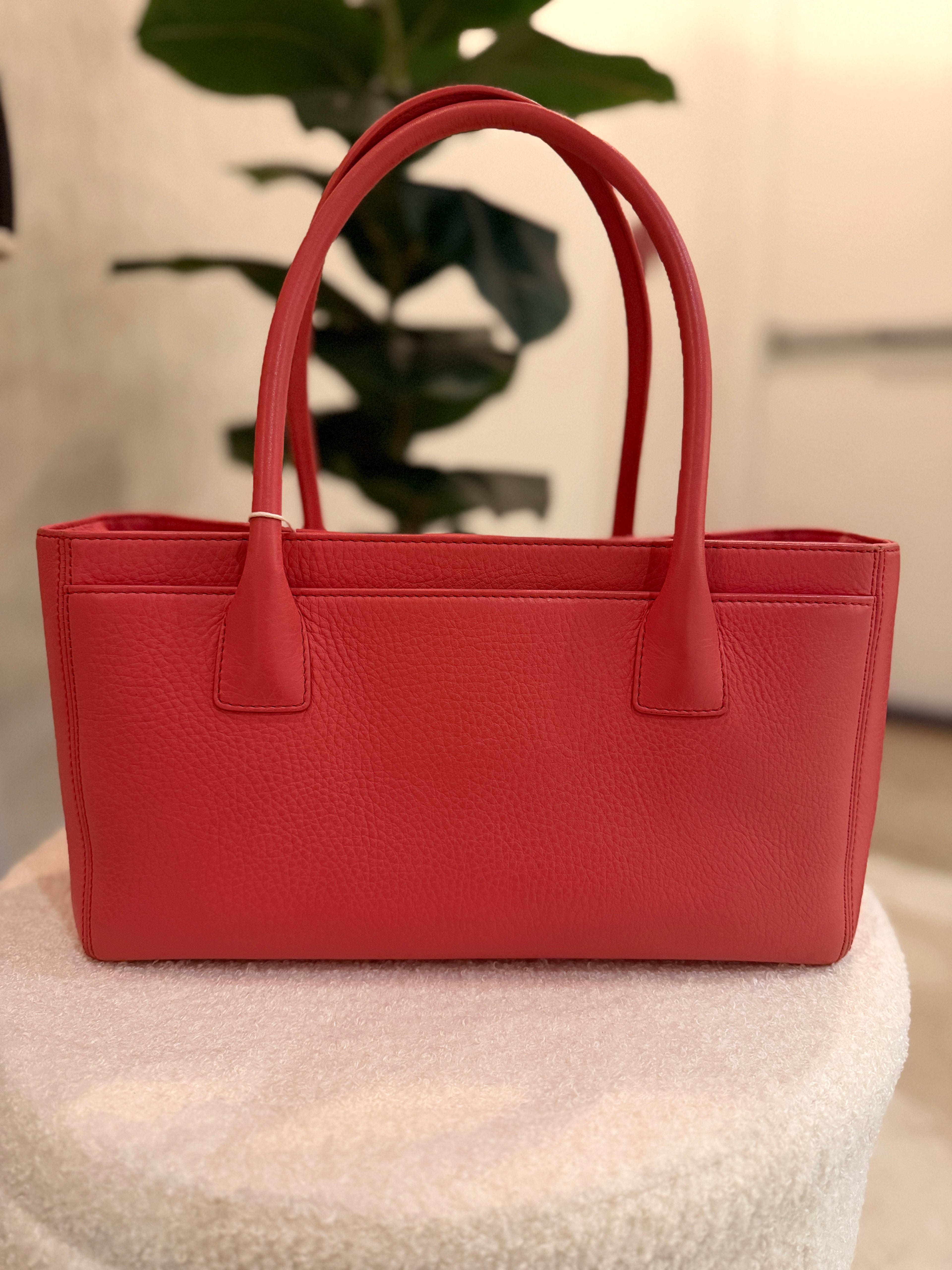 Chanel Small Executive Cerf Tote Bag Pink Leather Silver Hardware