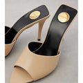 Saint Laurent Romy 90 Leather Mules Tan Leather Pointed Toe Heels Size 37.5 NIB