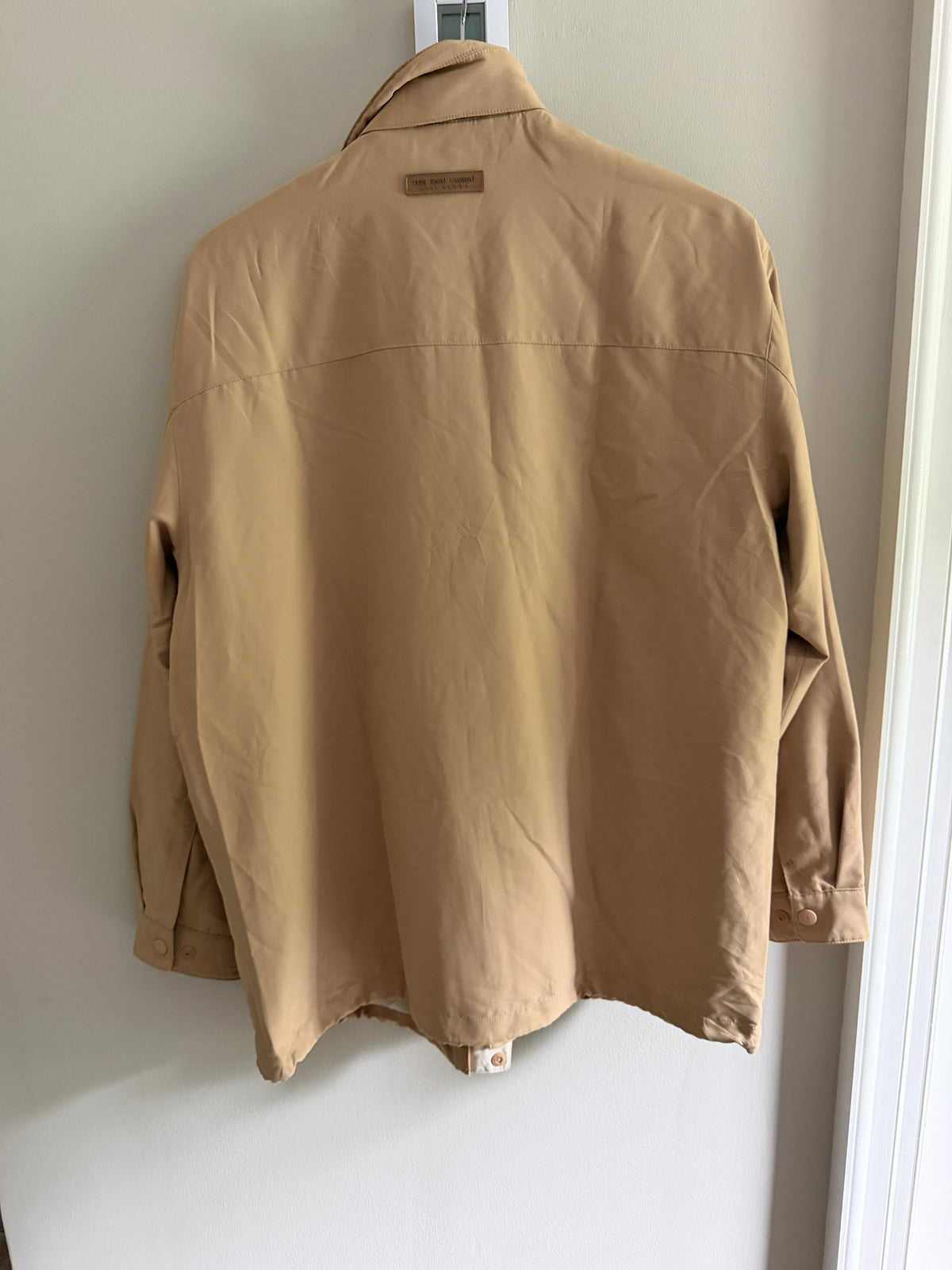 Yves Saint Laurent Vintage YSL Beige Windbreaker Bomber Jacket Size 100
