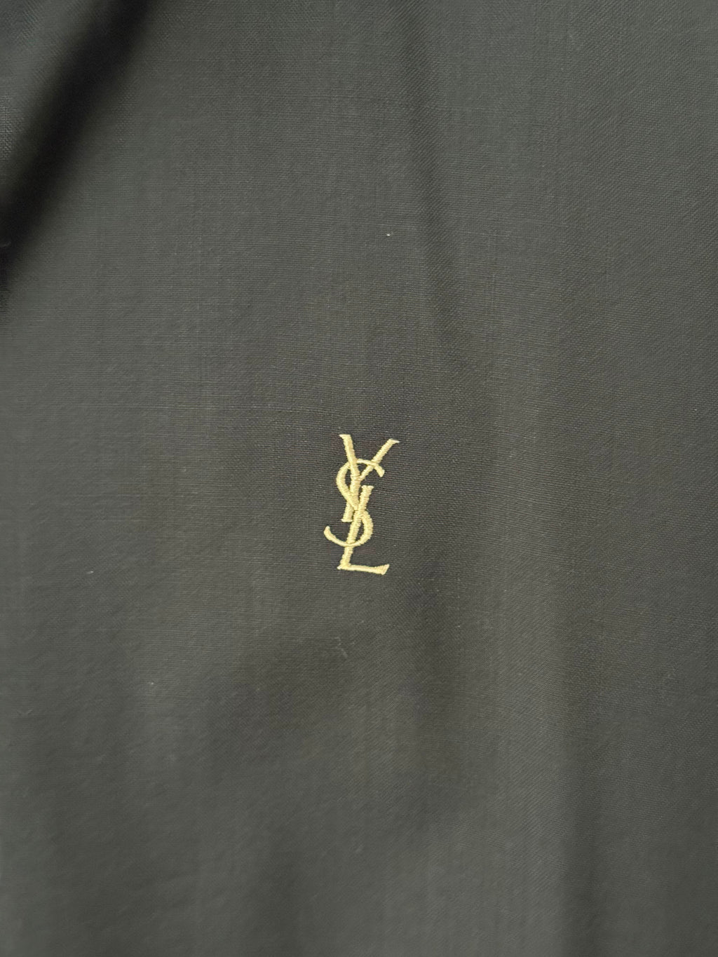 Yves Saint Laurent Pour Homme Black YSL Logo Bomber Windbreaker Jacket Size 95