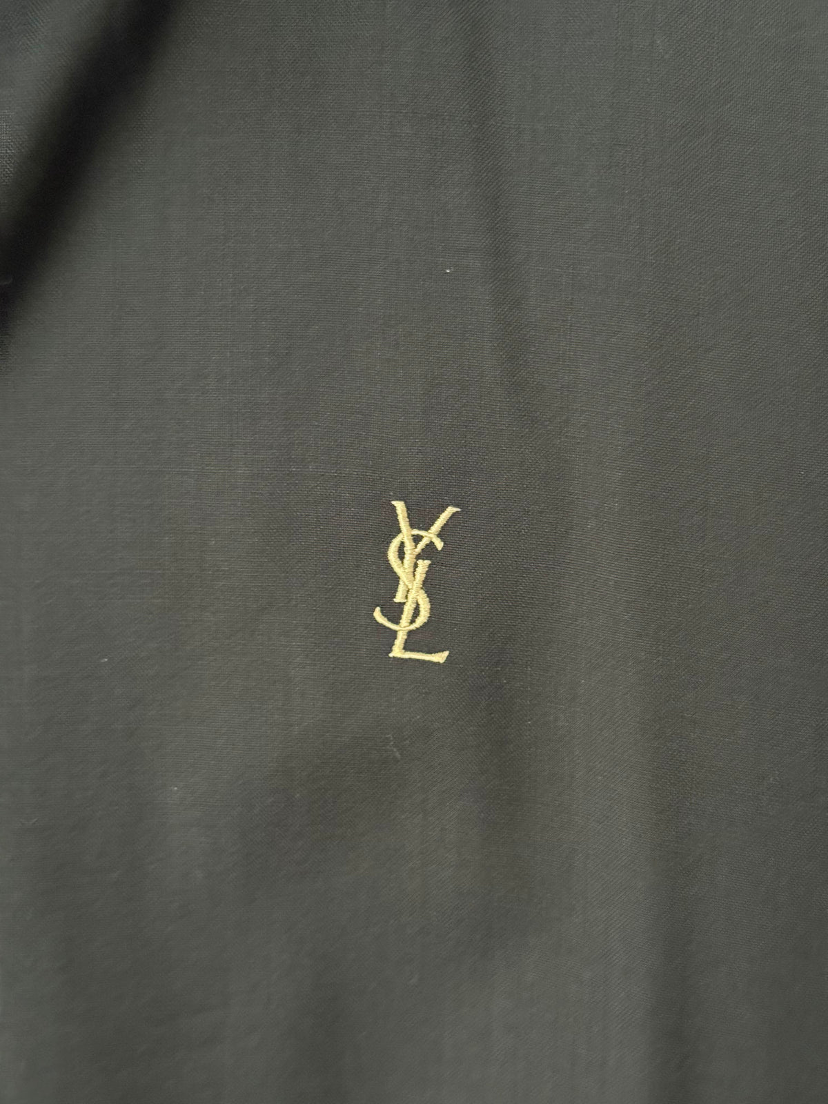 Yves Saint Laurent Pour Homme Black YSL Logo Bomber Windbreaker Jacket Size 95