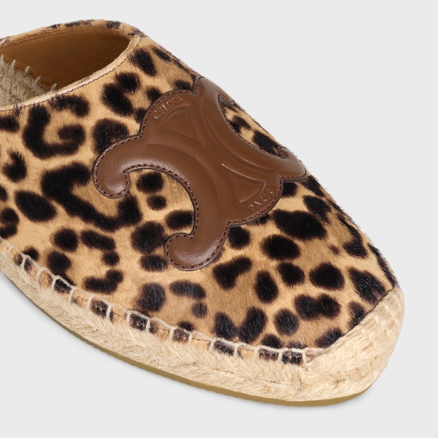 Celine LES ESPADRILLES CELINE MULE IN Leopard Printed Hairy Calfskin Size 39 BNIB
