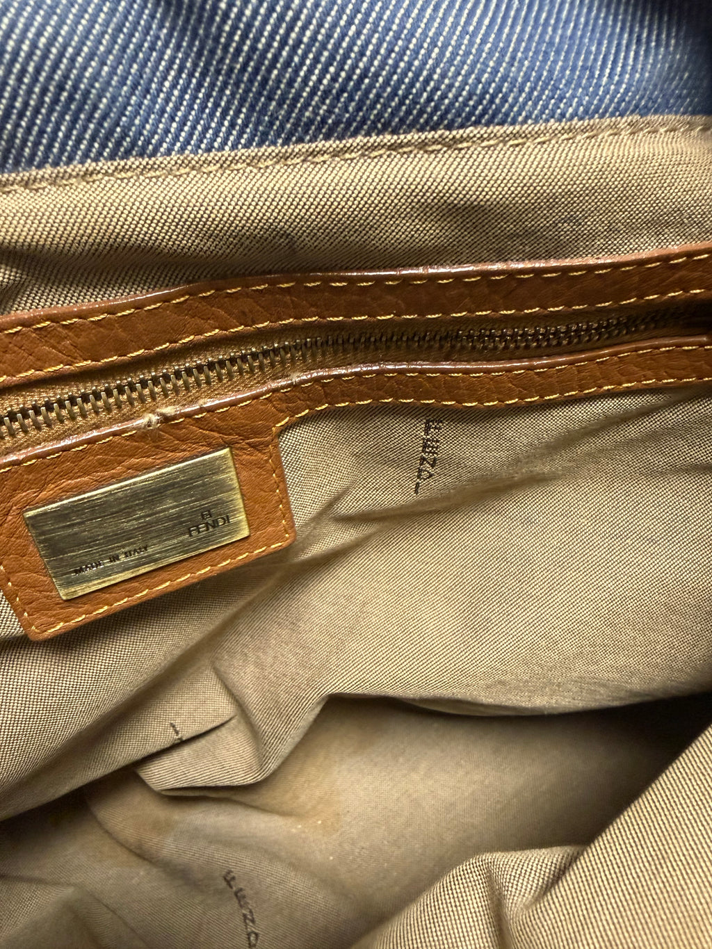 Fendi Large Denim Chef Baga