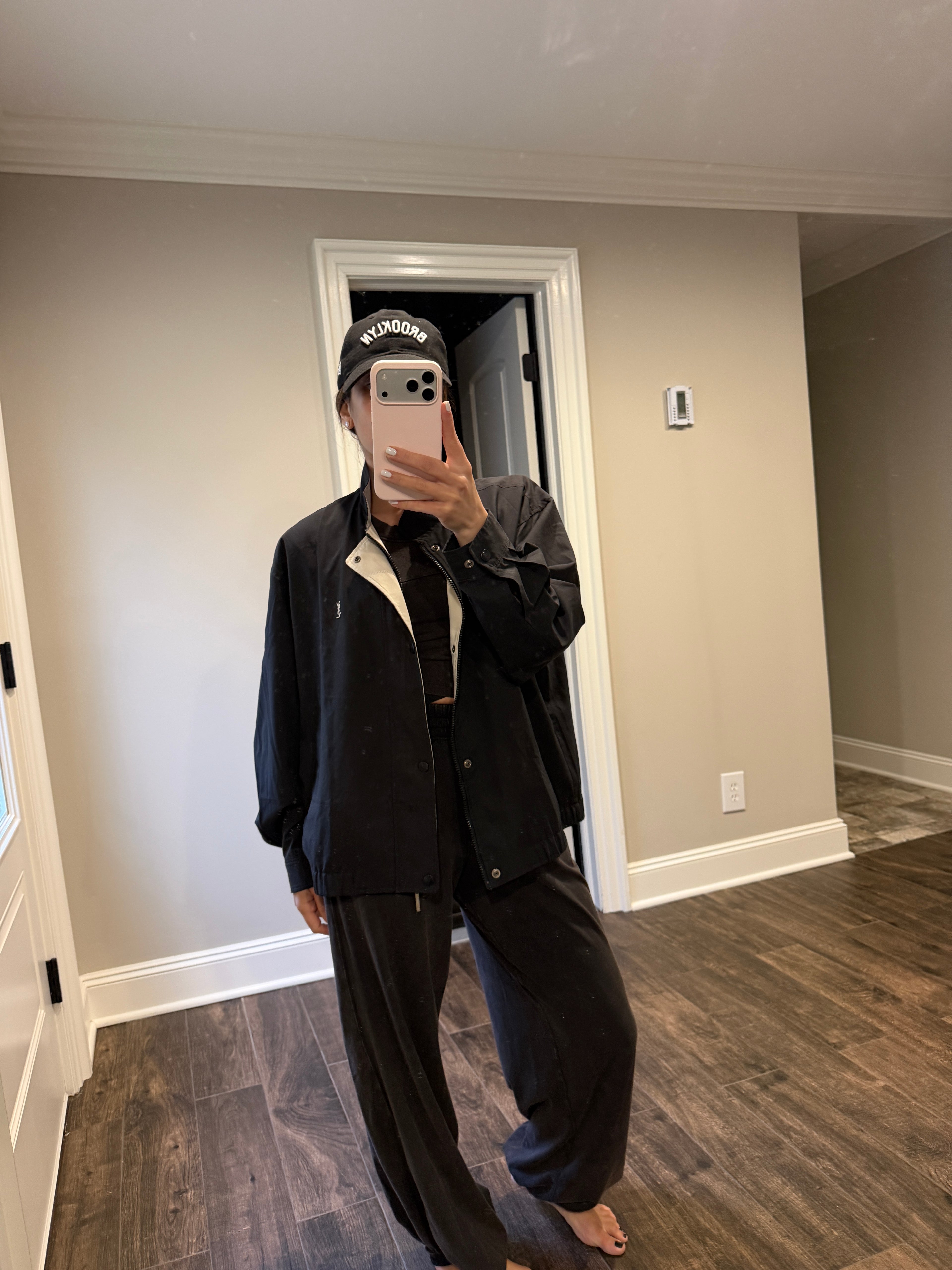 Saint Laurent Vintage Light Bomber Windbreaker Black