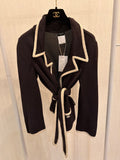 Chanel White Trim Blazer