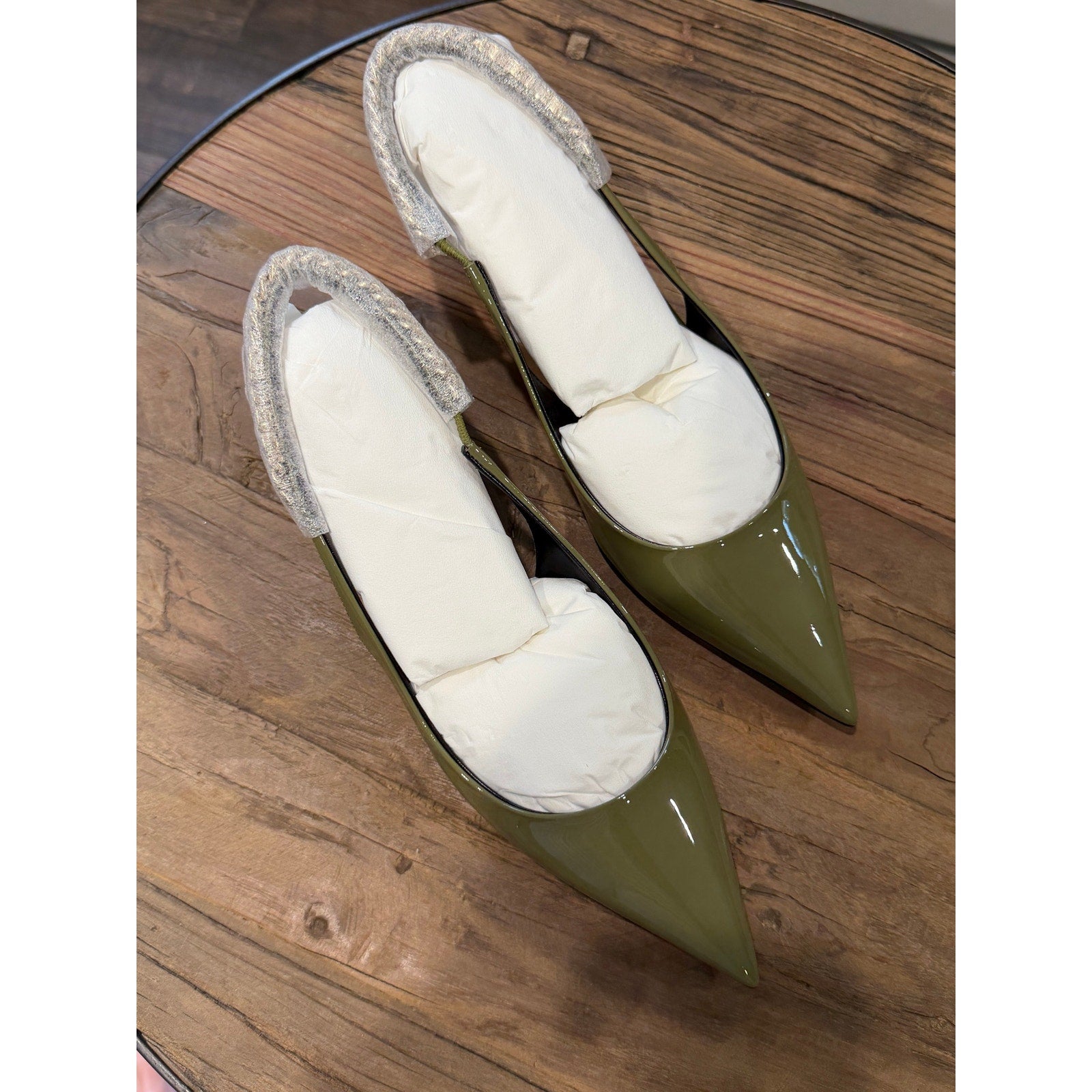 Gucci Signoria Green Patent slingback pump 38.5