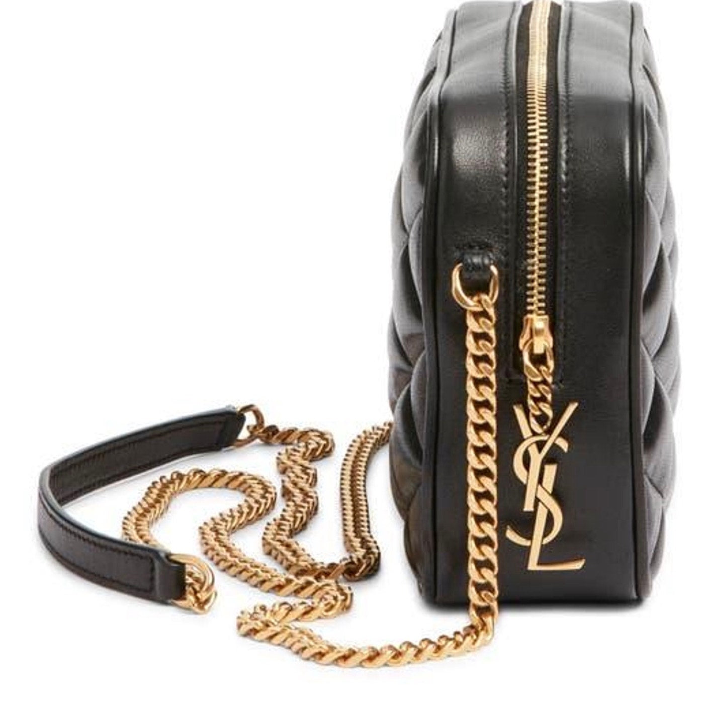 Saint Laurent Gaby Black Quilted Leather Camera Crossbody Bag BNIB