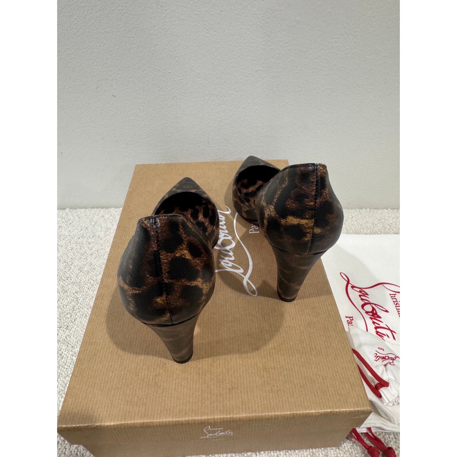CHRISTIAN LOUBOUTIN Vibella Red-Sole Leopard-Print Leather Pumps 36 BNIB