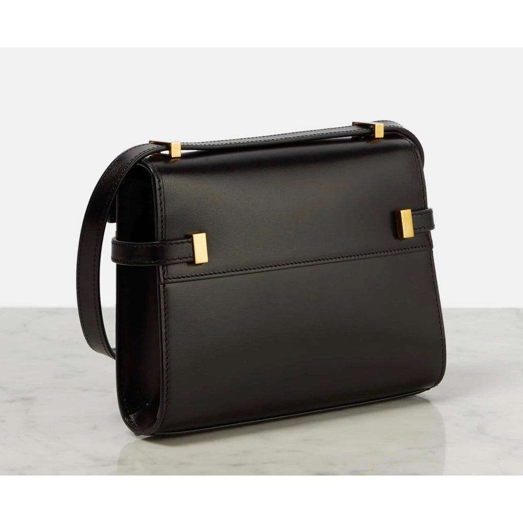 SAINT LAURENT  Manhattan Mini Calfskin Shoulder Bag Black