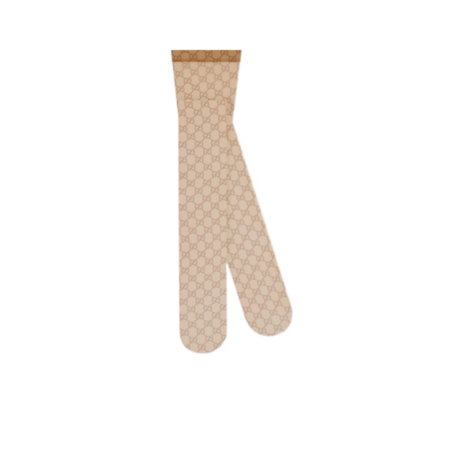 Gucci GG Logo Tights Beige Stretch Nylon Size Small | Fall Winter 2025 | NWT