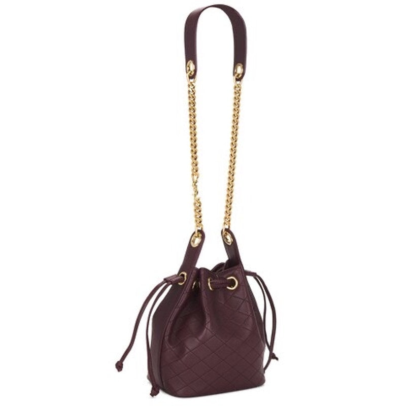 SAINT LAURENT Small Cassandre Quilted Bucket Bag NWT Hot Wine