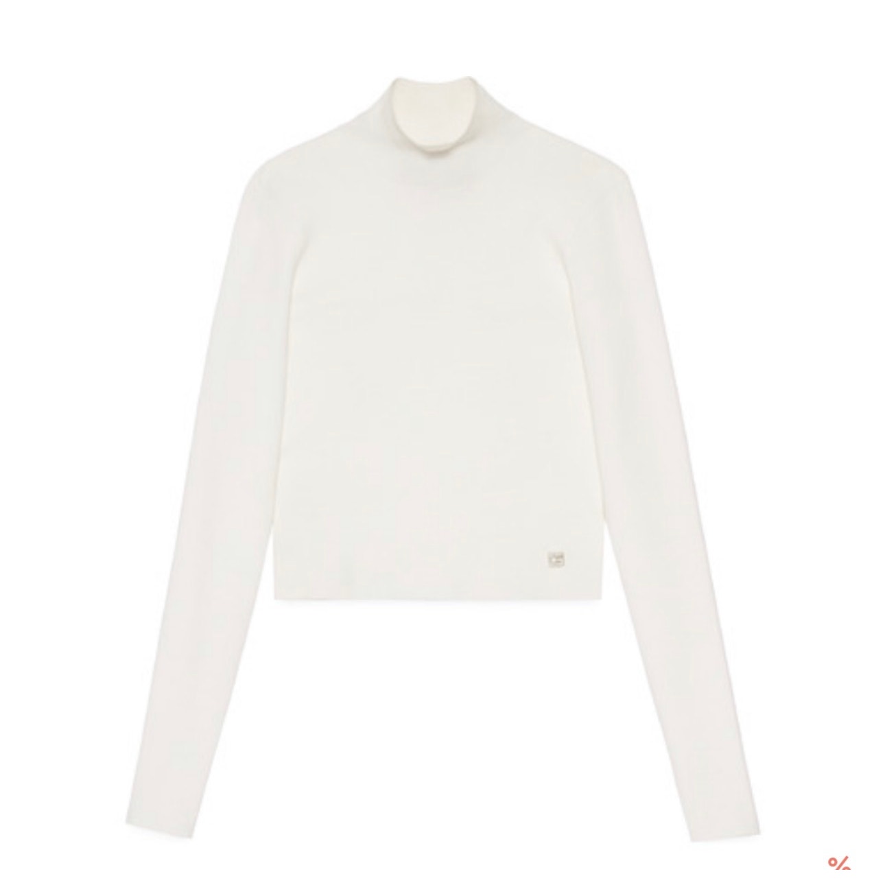 Gucci Crystal 2 Ivory Mock Neck Top Size Small Brand New With Tags