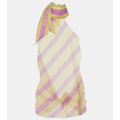 Gucci Baya Striped Silk Cotton Tank Top Multicolor One Size NWT
