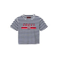 Gucci Logo Printed Striped T-Shirt Size Small NWT