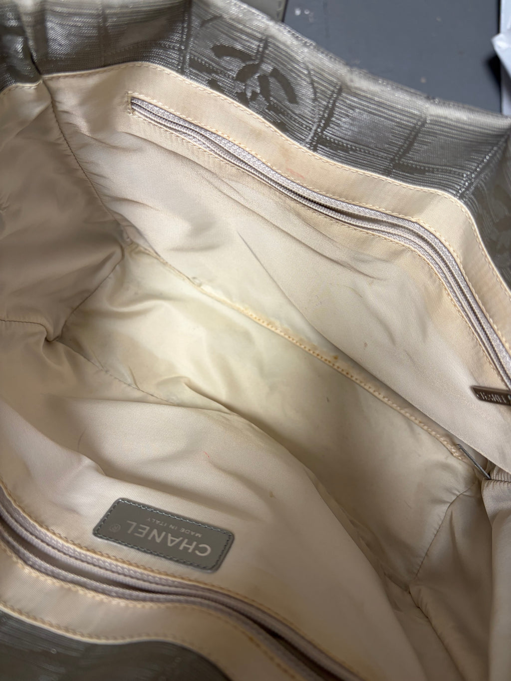 Chanel Silver Ligne Tote