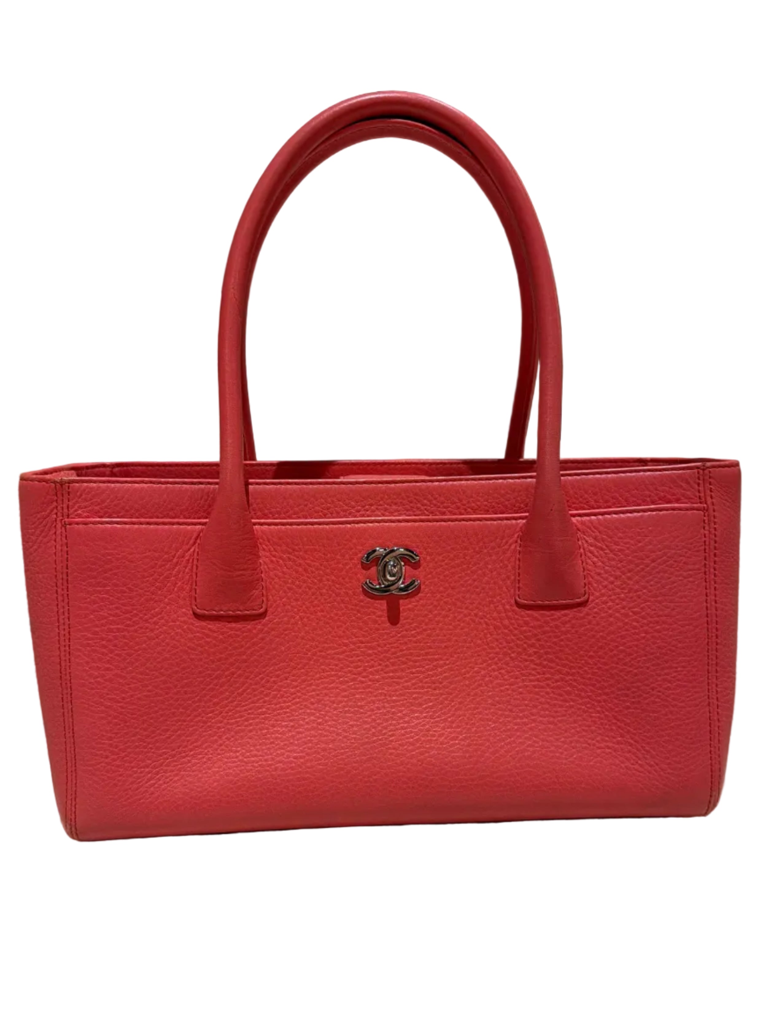 Chanel Pink / Silver Cerf Small Tote