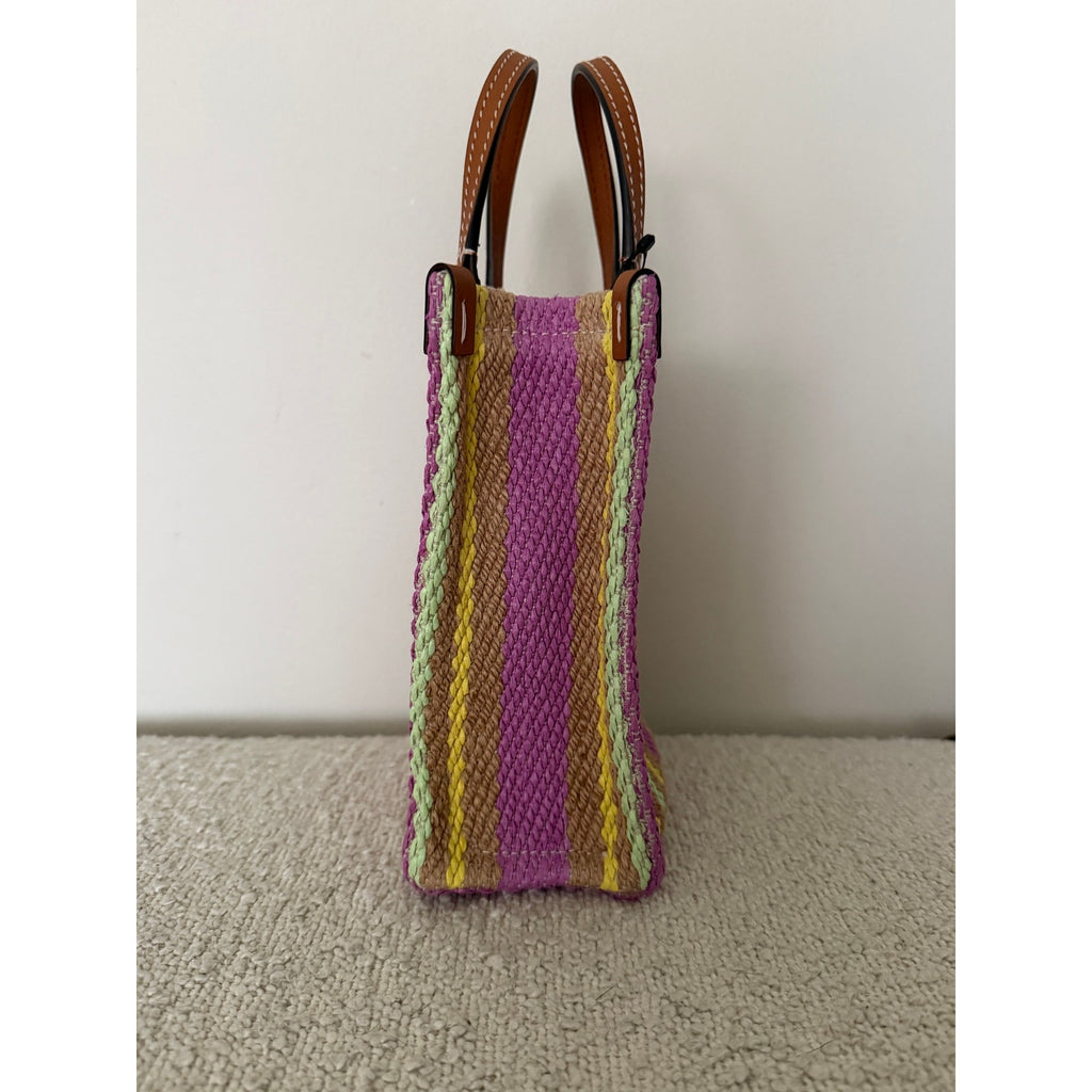 GUCCI Mini Jute Bag With Logo tote with crossbody strap NWT