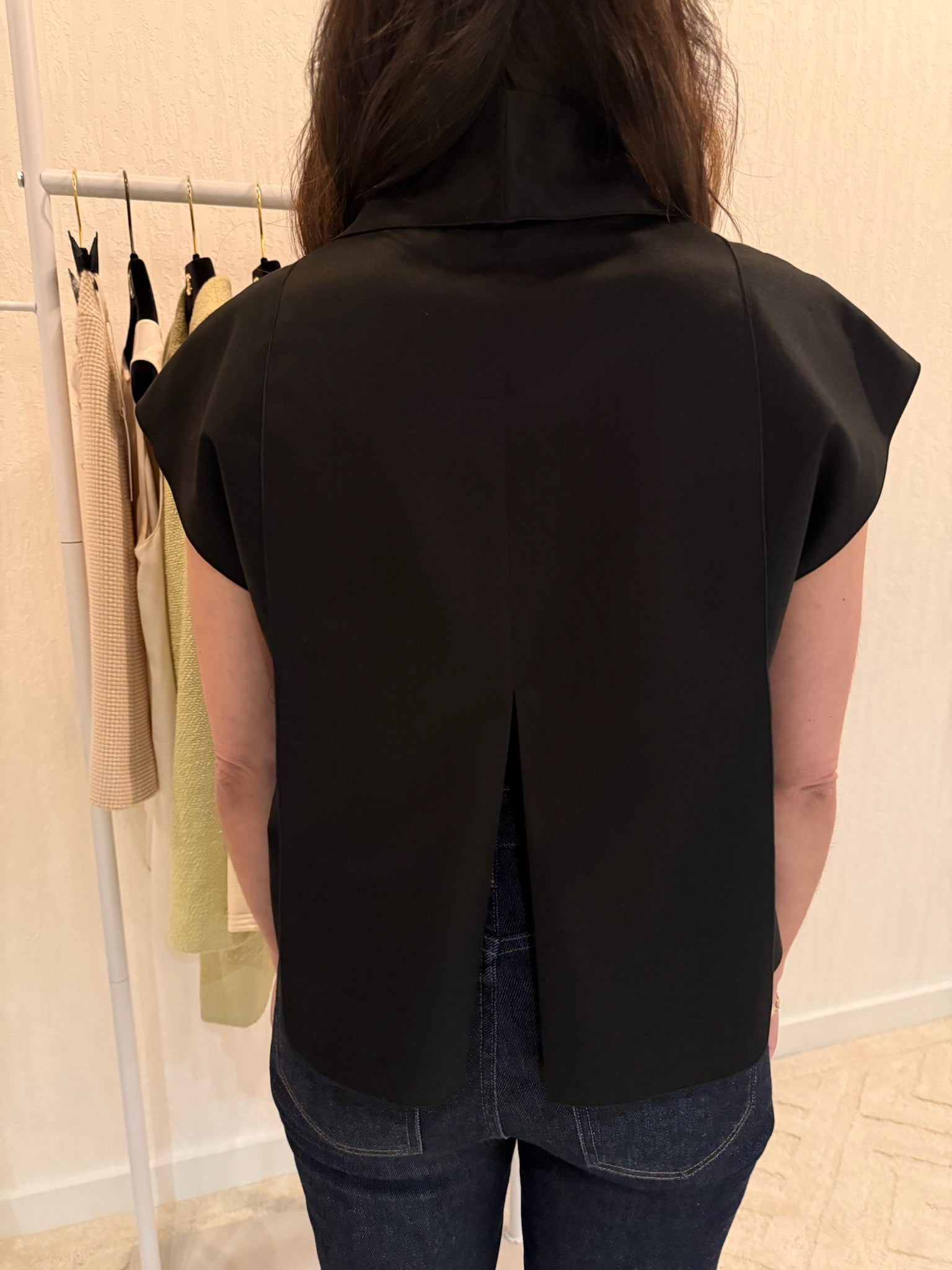 Chanel Black Button Vest