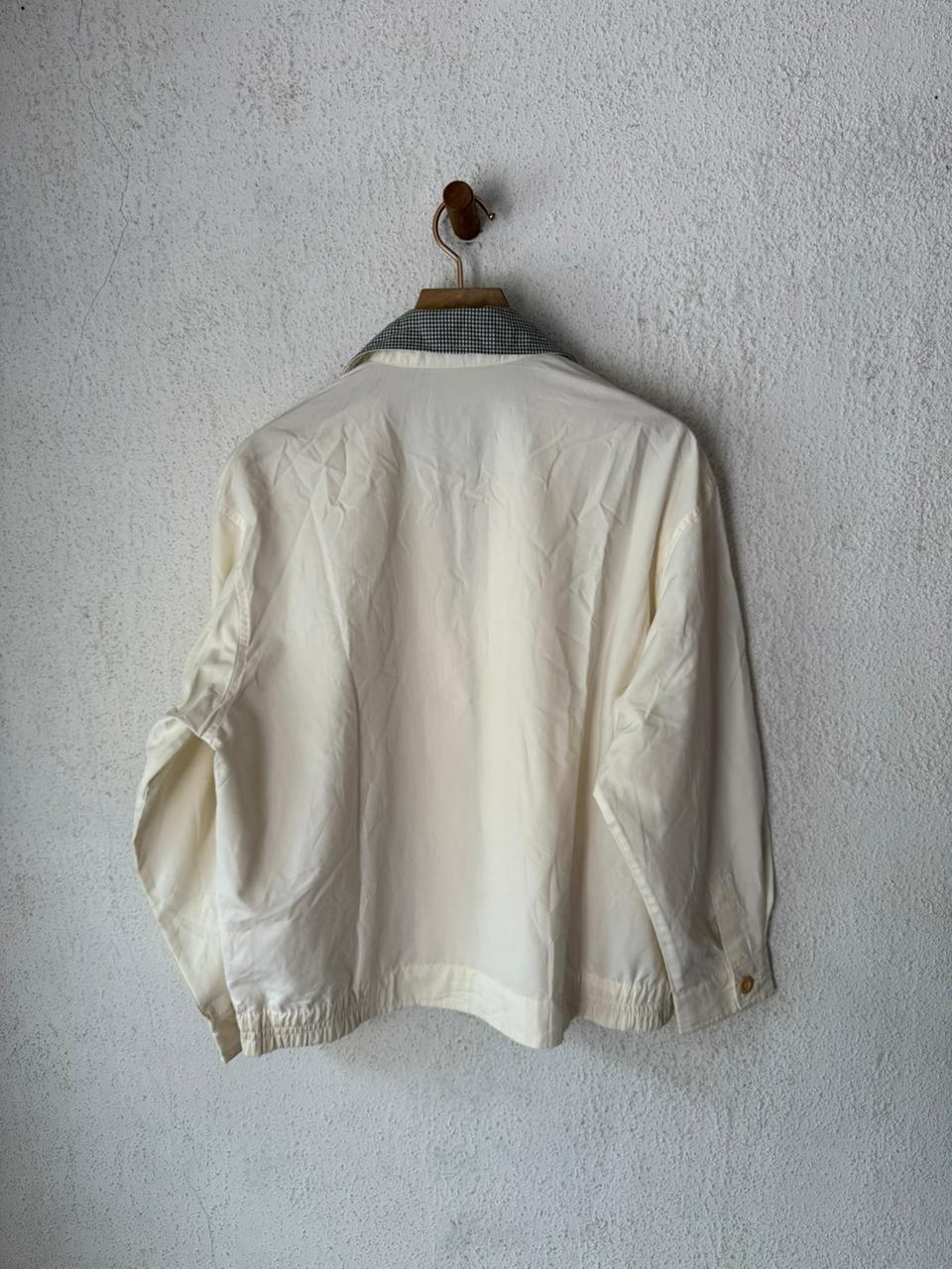 Saint Laurent Vintage Light Bomber Windbreaker Cream