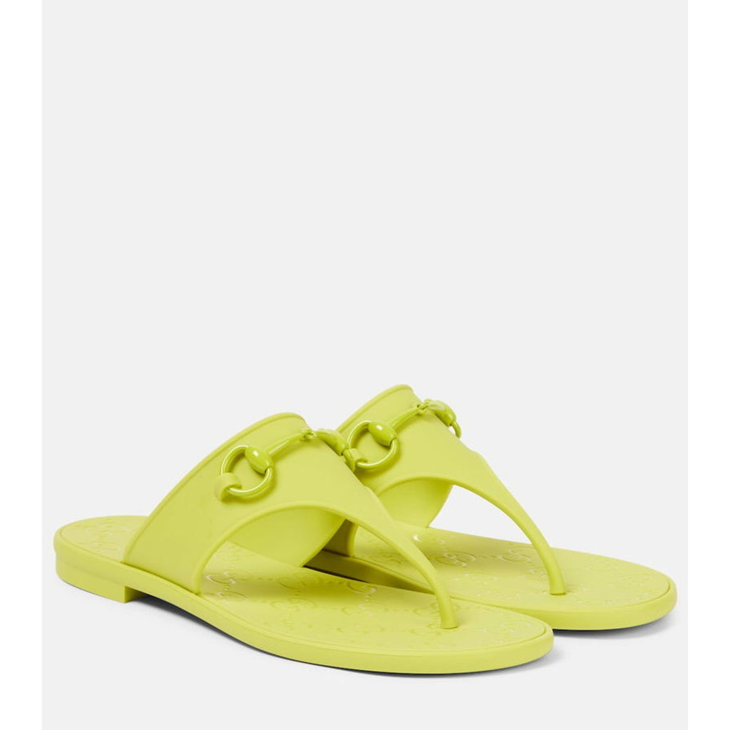 Gucci Horsebit Thong Green Sandals NWT SIZE 37