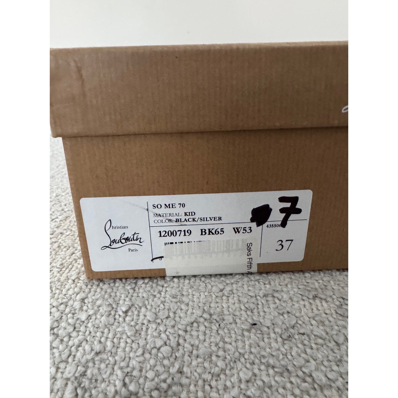 Christian Louboutin So Me 70mm Spike Heels Black | Red Sole Sandals Size 37 BNIB