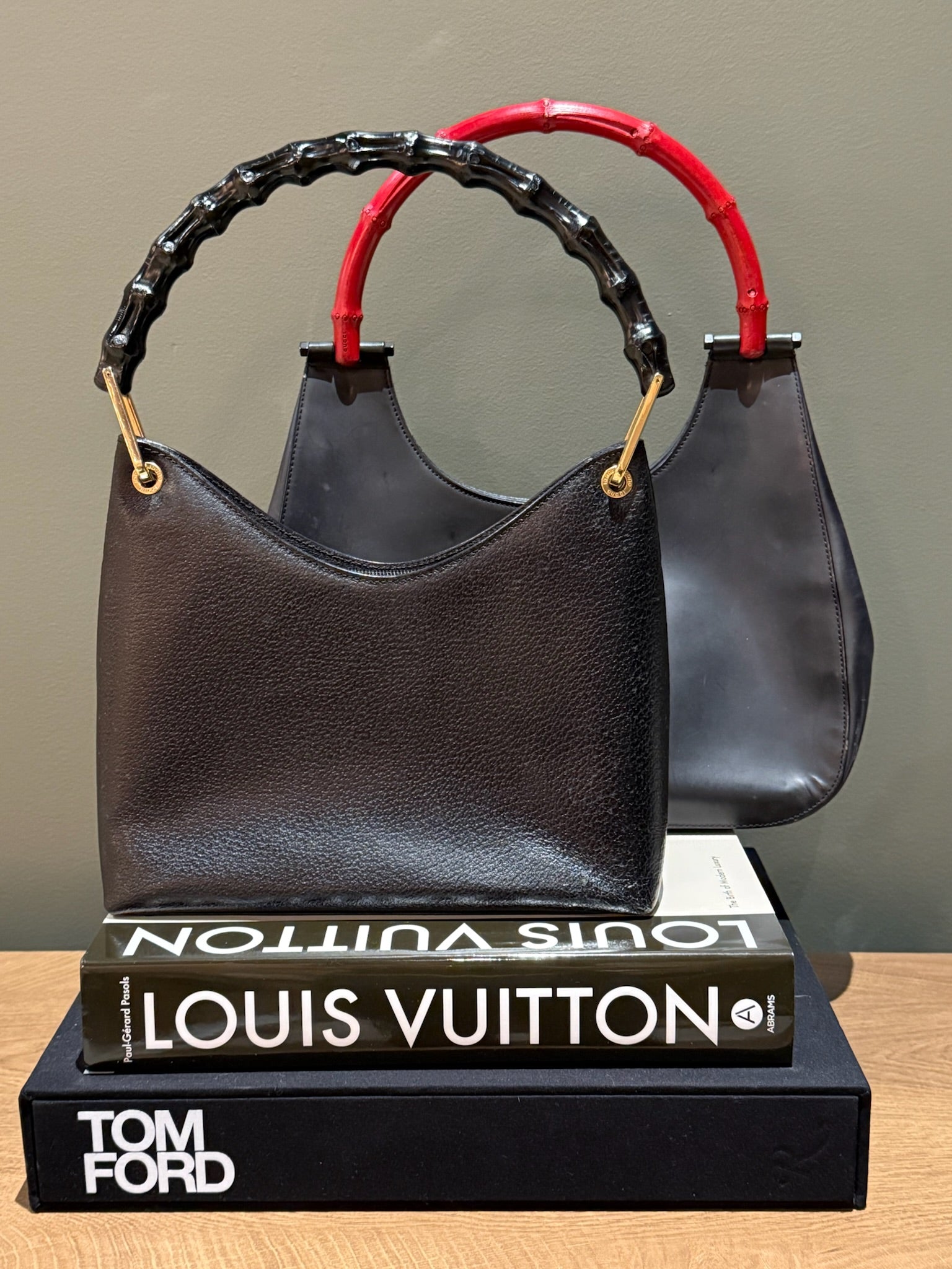 Gucci Bamboo Leather Handbag Black | Classic Bamboo Handle Bag