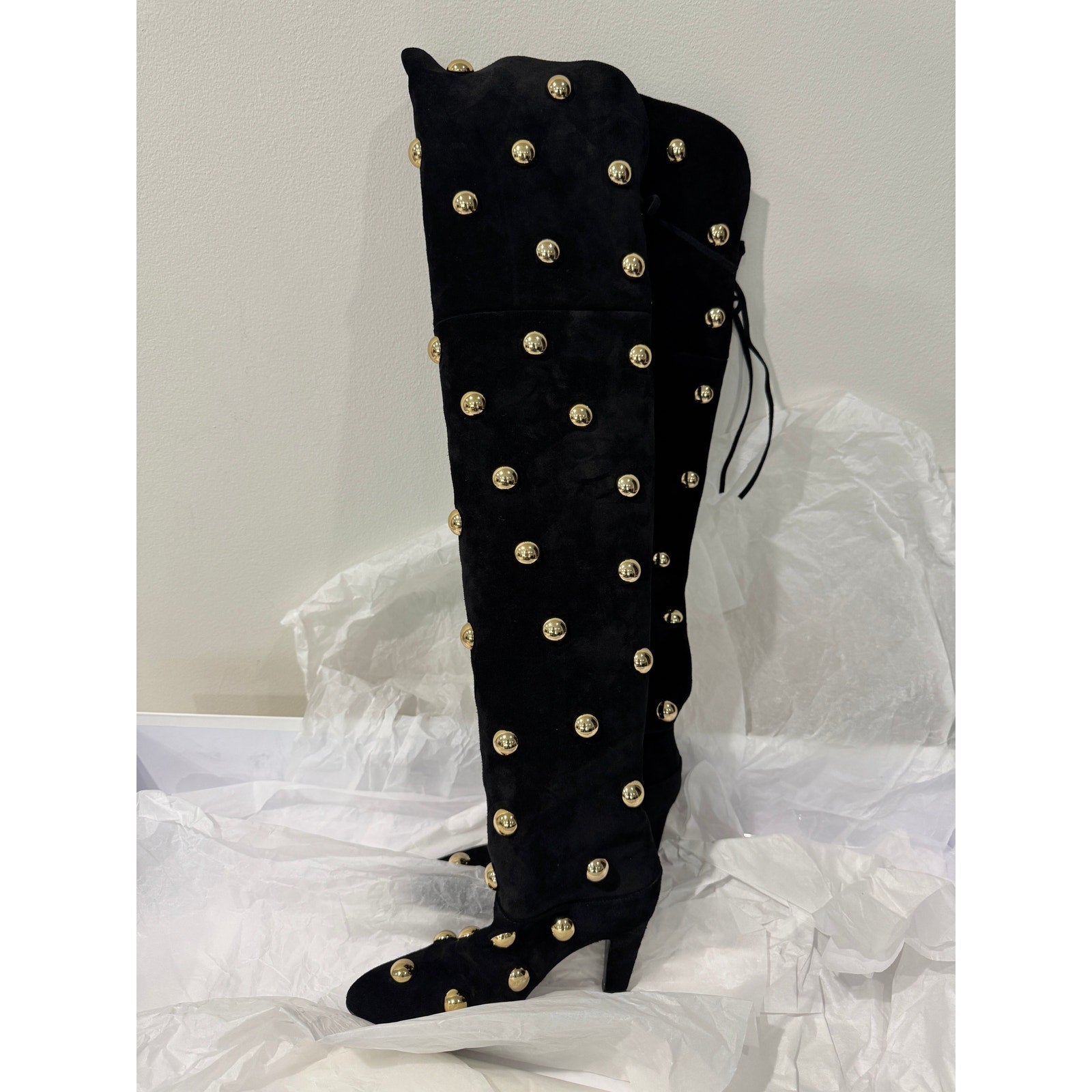Chloé Eve Studded Over-the-Knee Boots Black 37 – Beyoncé Wore These! BNIB