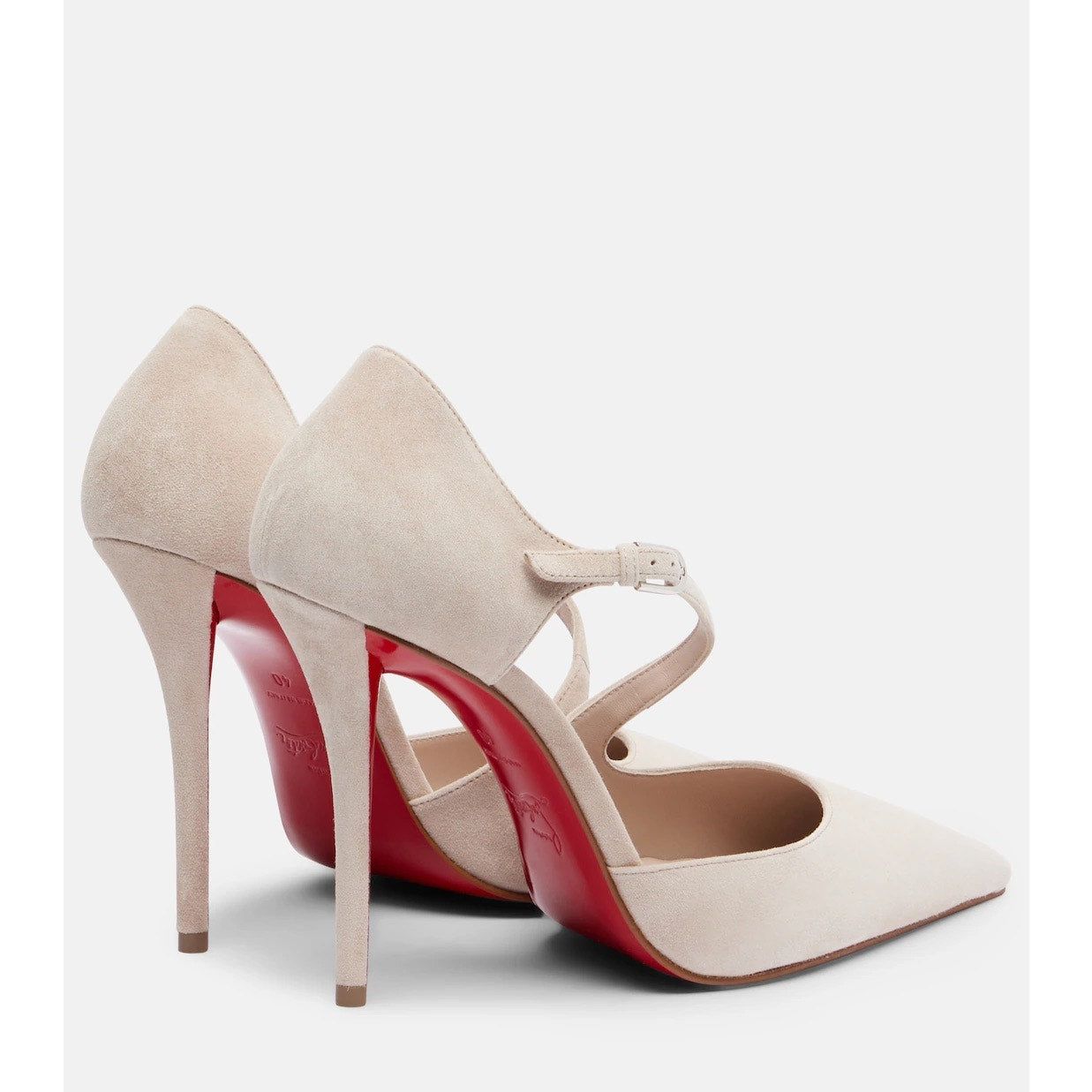 CHRISTIAN LOUBOUTIN
Miss Ziggyta 100 suede pumps BNIB 38.5