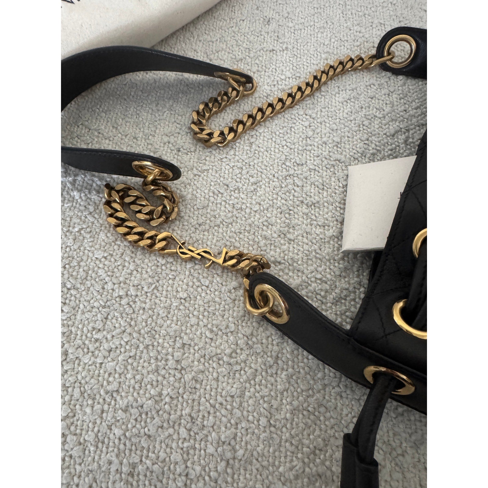 SAINT LAURENT Small Cassandre Quilted Bucket Bag NWT