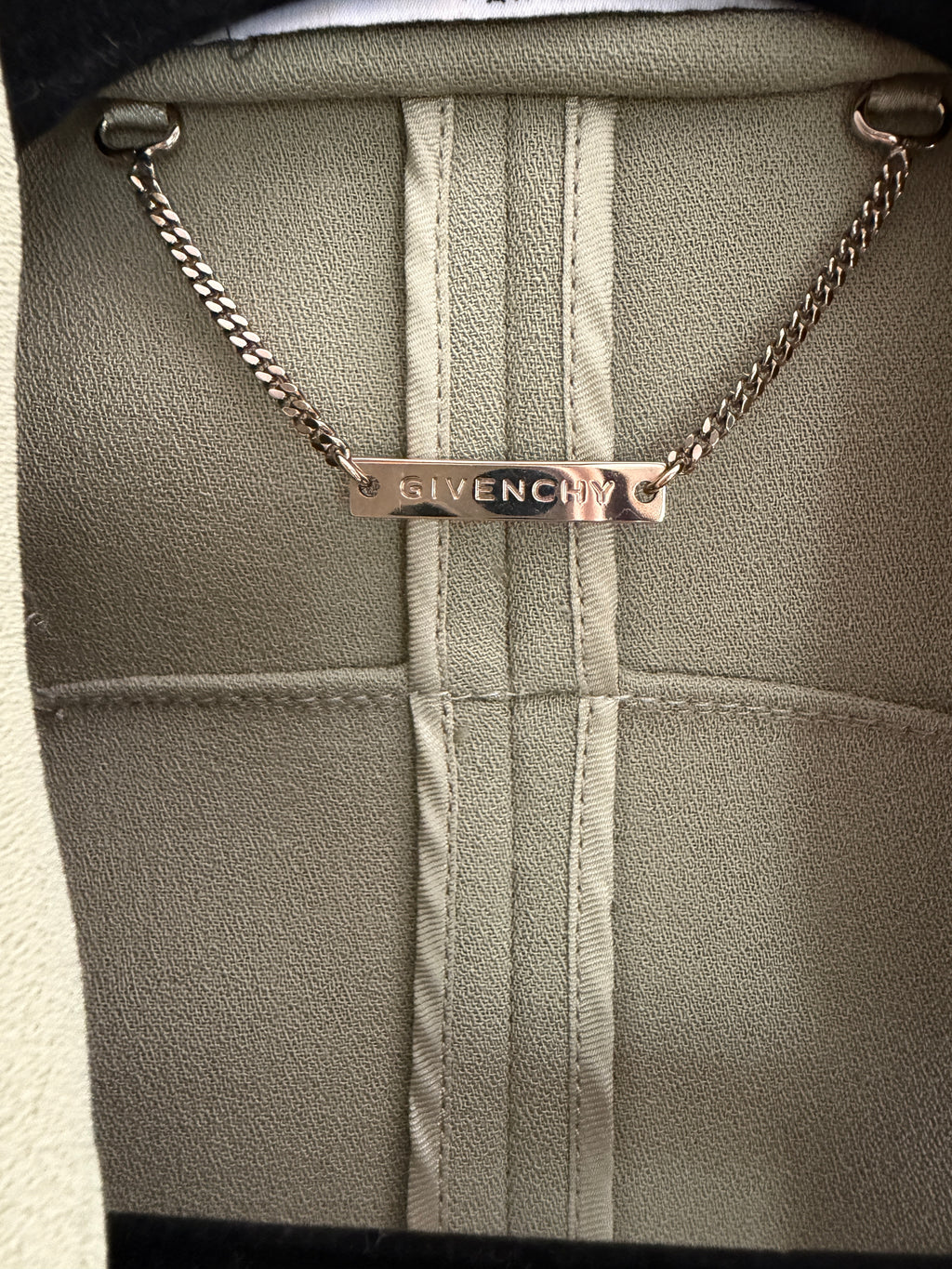 Givenchy Raw Hem Green Vest