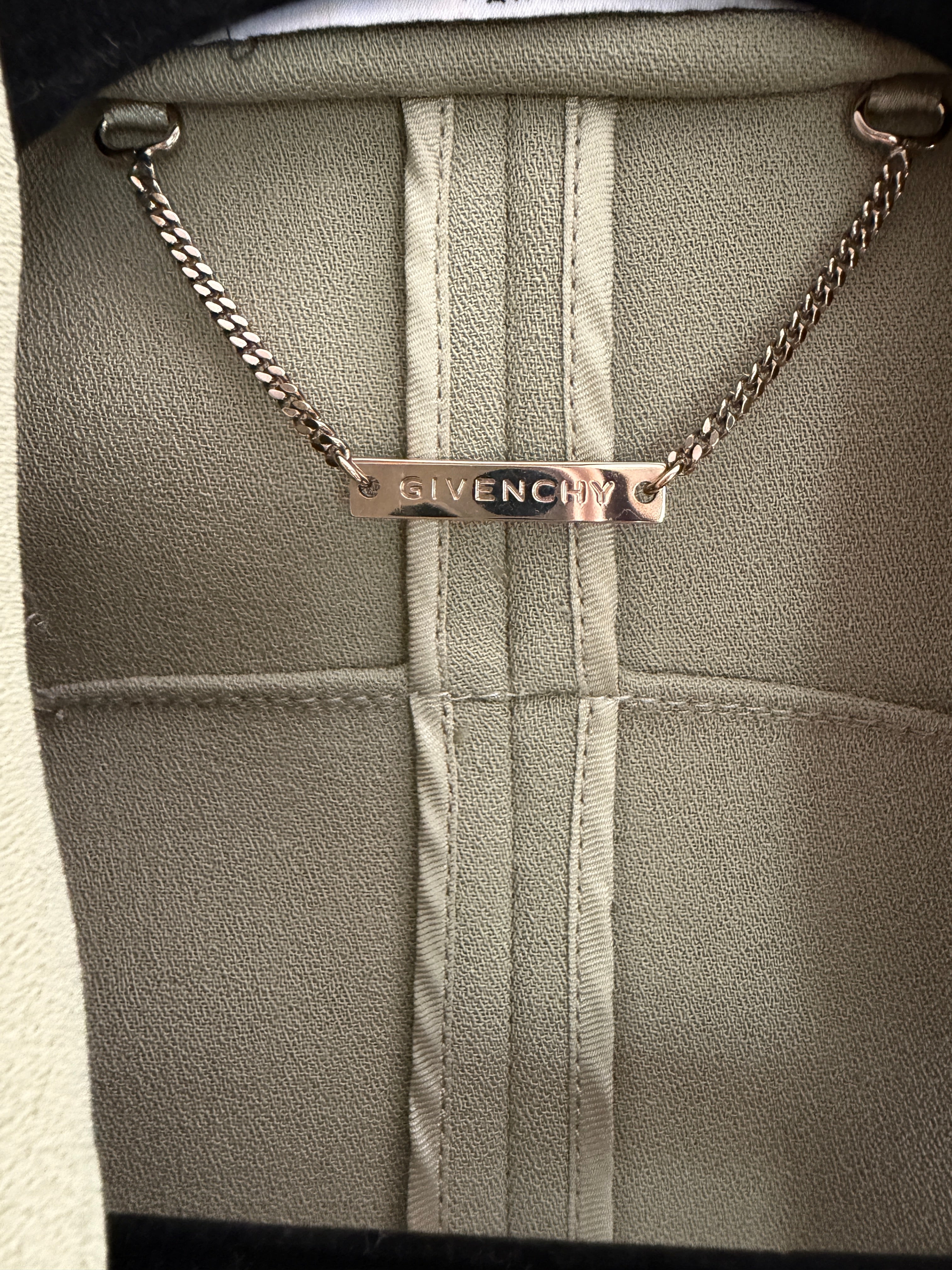 Givenchy Raw Hem Green Vest