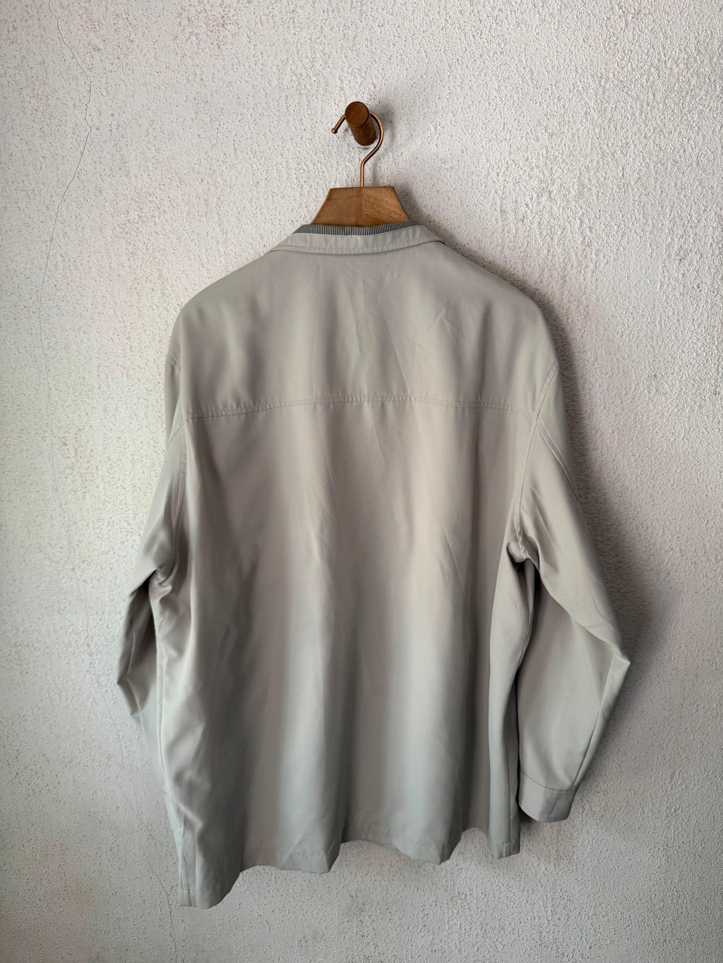 Yves Saint Laurent Vintage YSL Light Khaki Beige Windbreaker Bomber Jacket Size 105