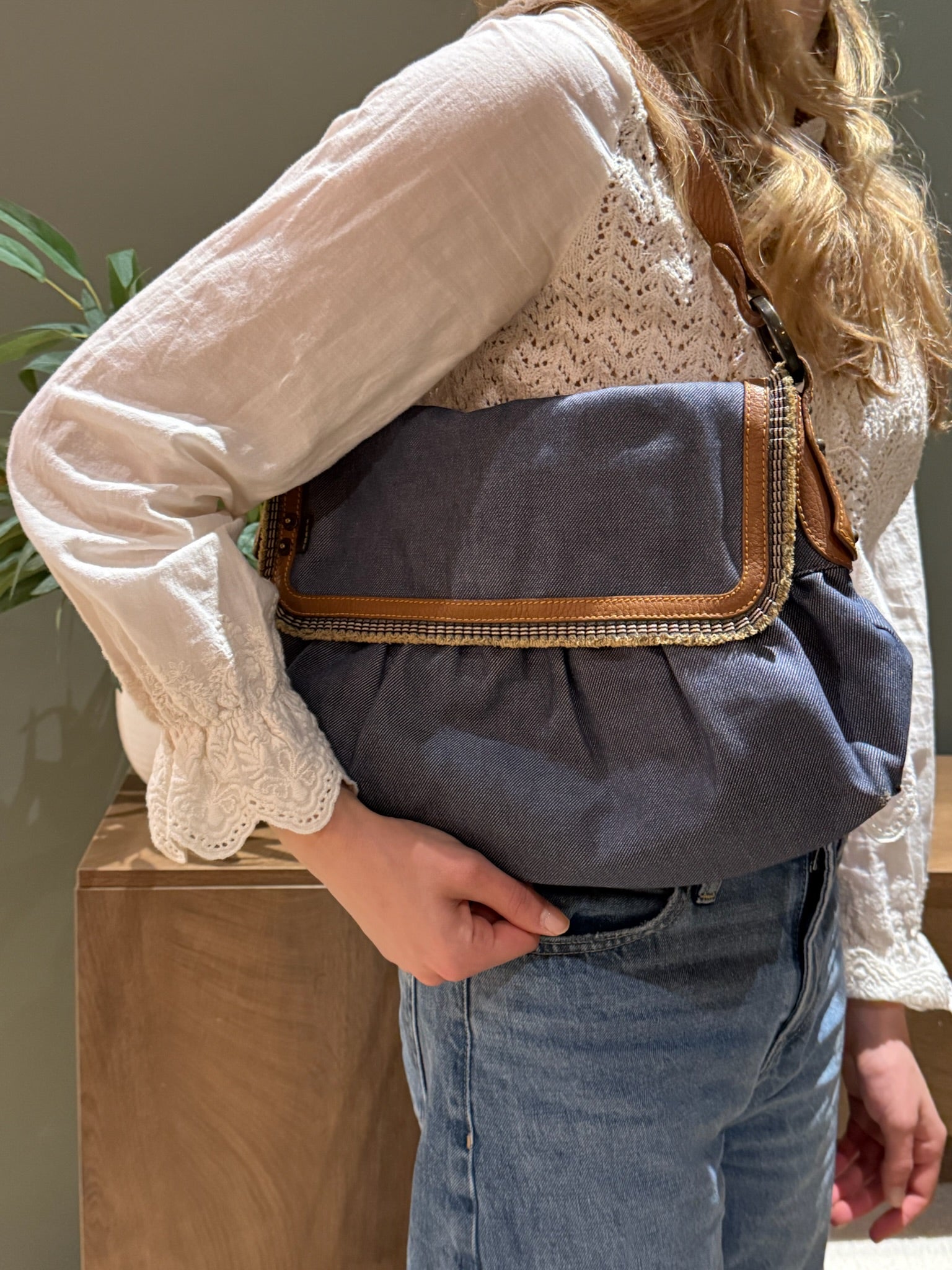 Fendi Denim Chef Bag