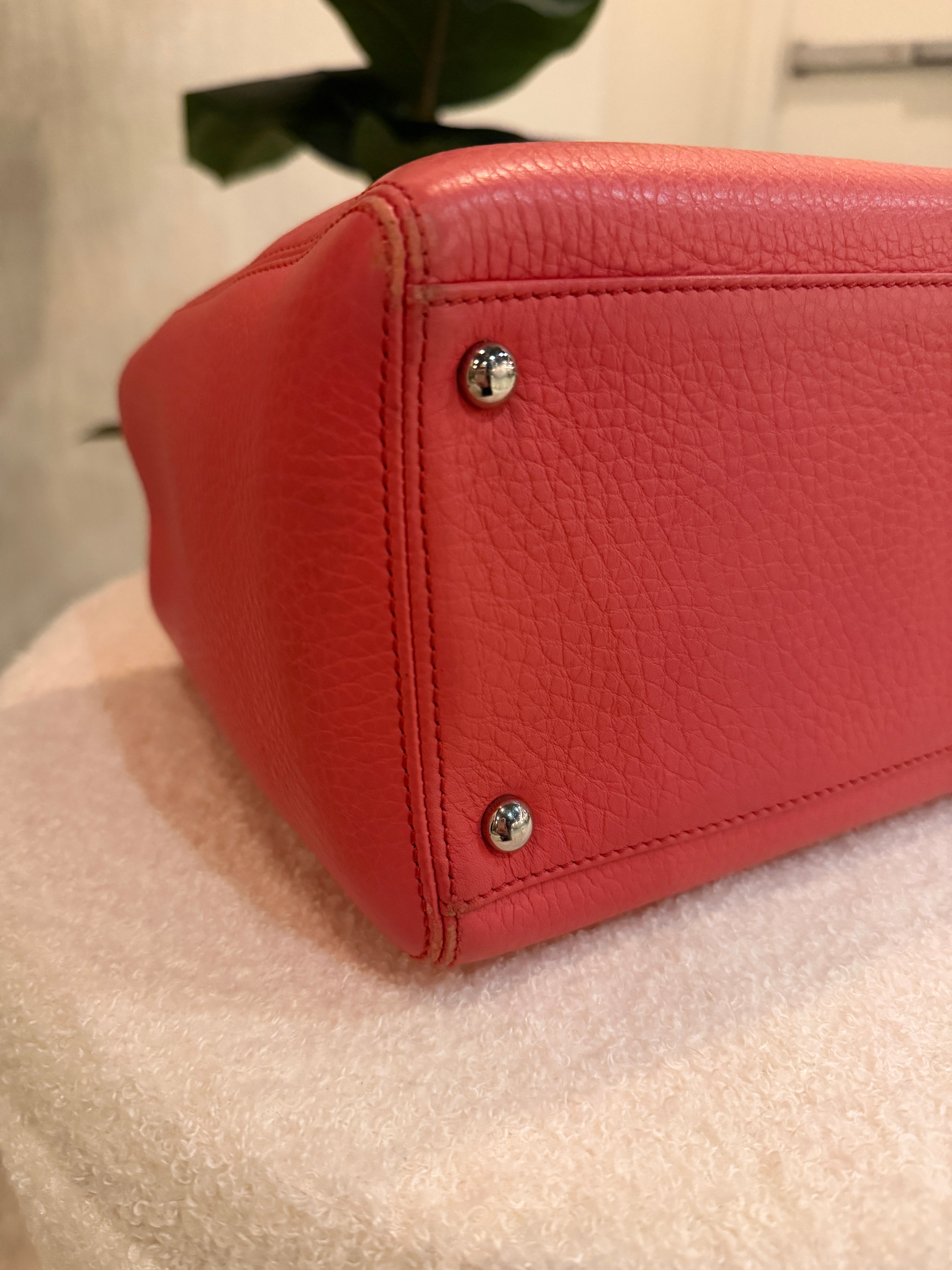 Chanel Small Executive Cerf Tote Bag Pink Leather Silver Hardware