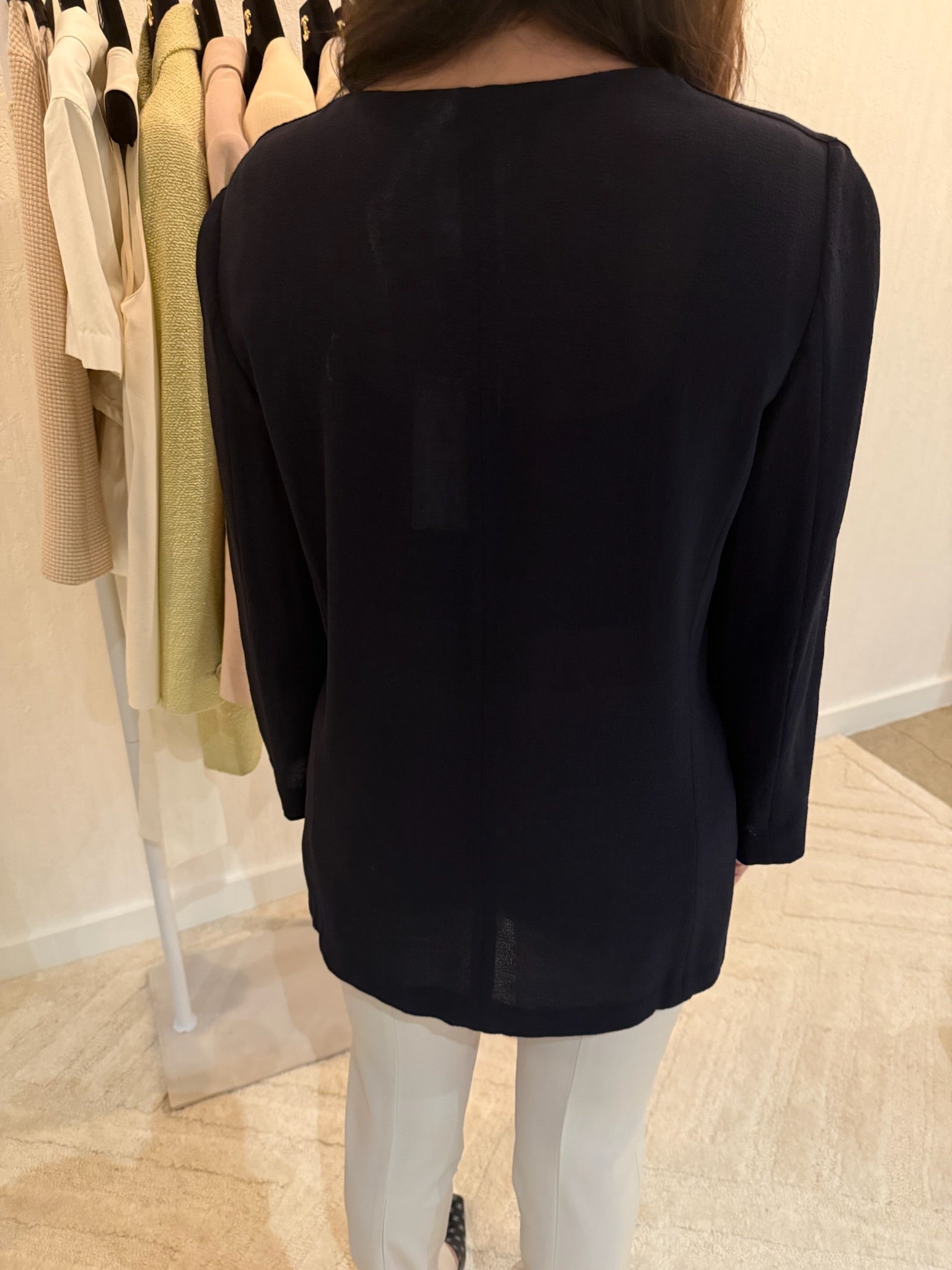 Chanel 1999 Blue Wool Blazer / Top FR38