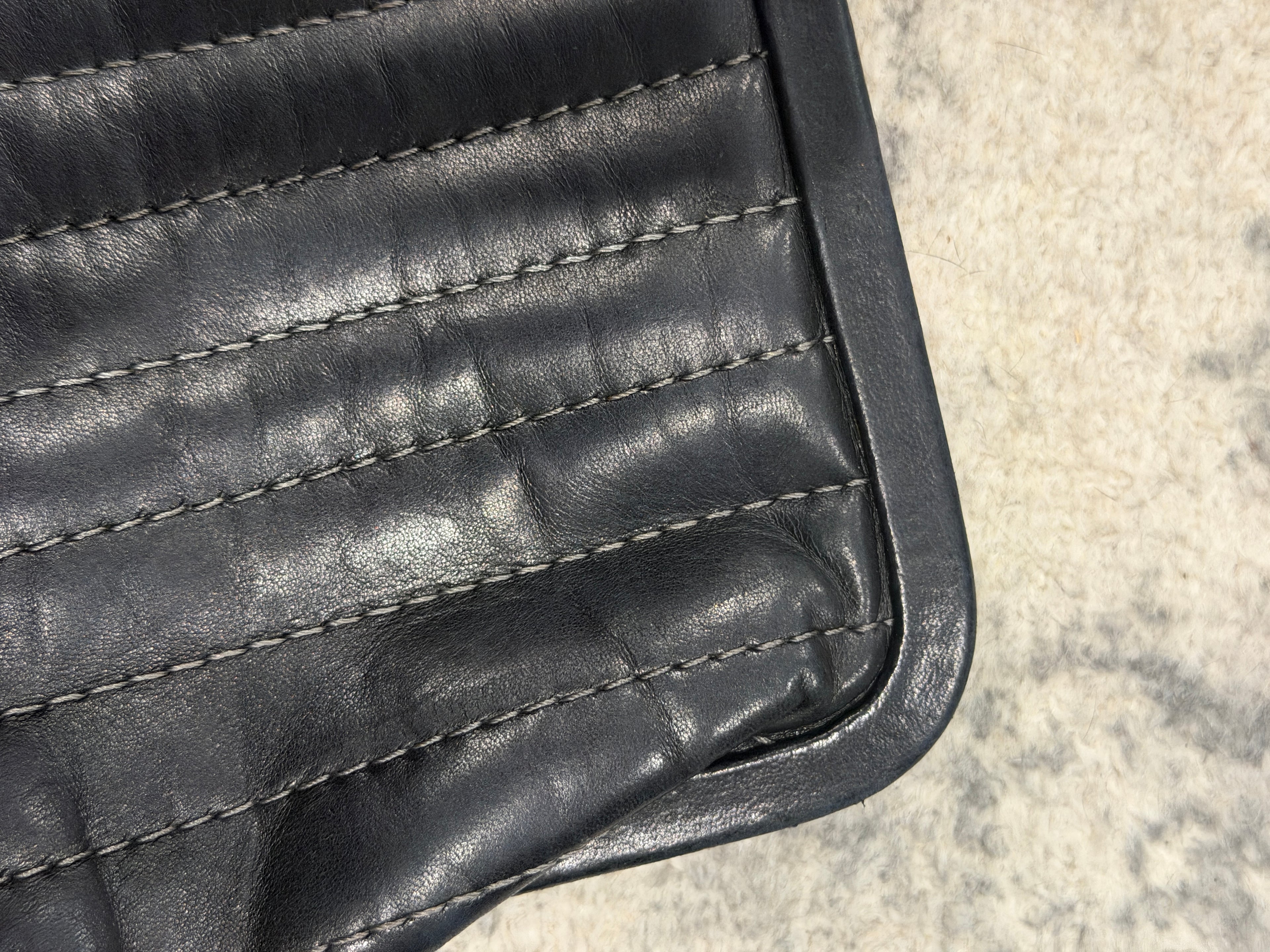 Chanel Black Vertical Quilted Mademoiselle Clutch 2005-2006