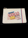Chanel Coco Cuba Libre Quilted Canvas Medium O Case Pouch White