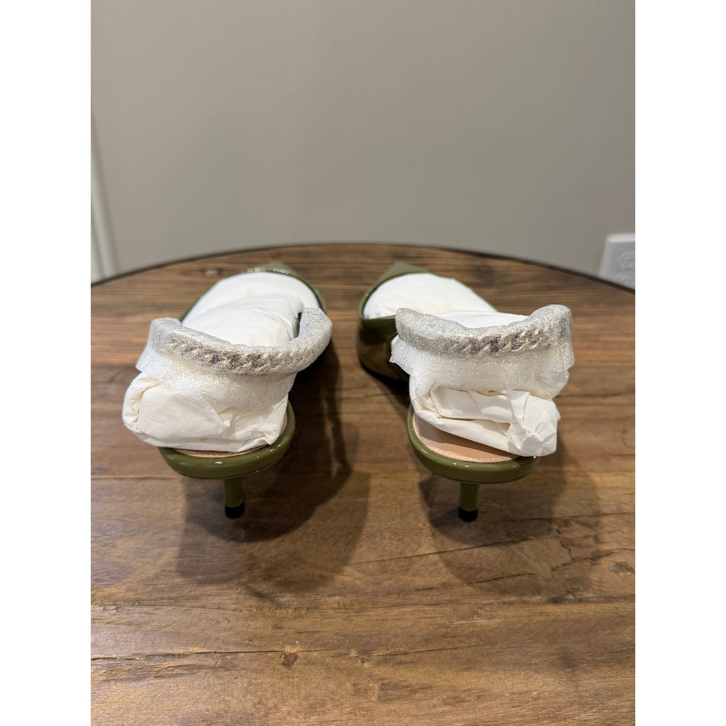 Gucci Signoria Green Patent slingback pump 38.5