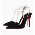 CHRISTIAN LOUBOUTIN ATHINA 100 SUEDE & LEATHER PUMP SIZE 38.5 BNIB