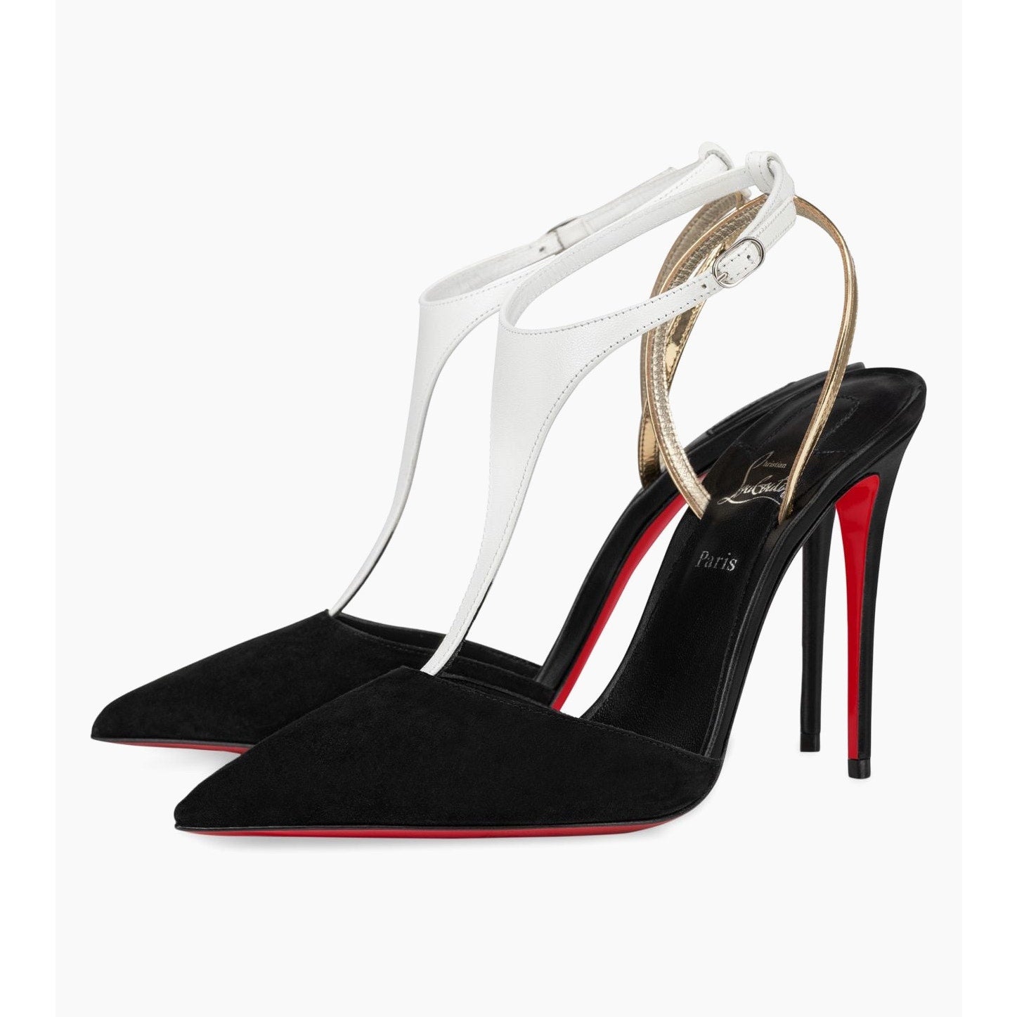 CHRISTIAN LOUBOUTIN ATHINA 100 SUEDE & LEATHER PUMP SIZE 38.5 BNIB