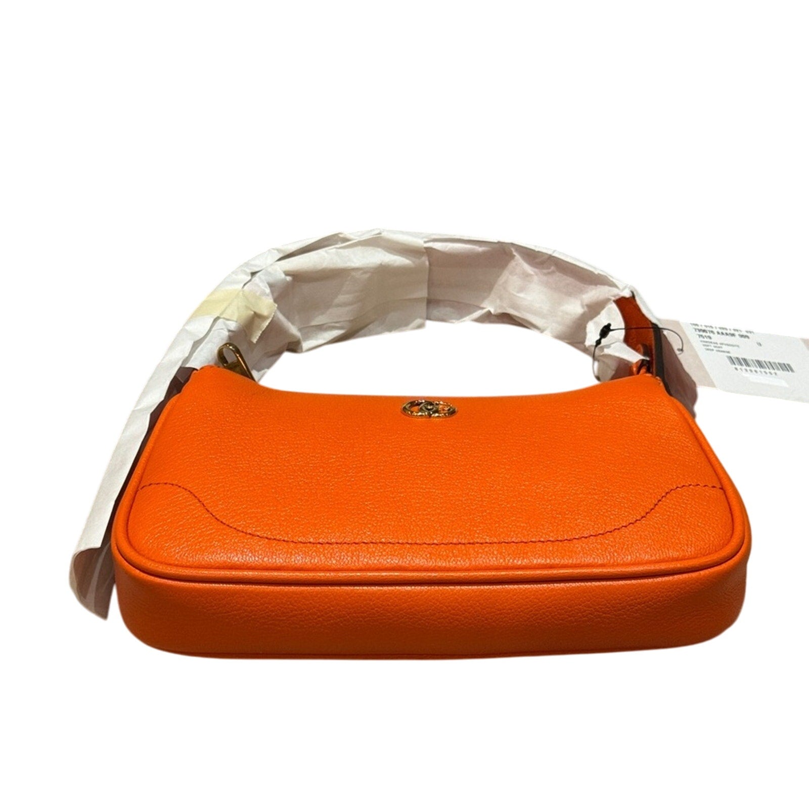 Gucci Mini Aphrodite Tote Bag in Carrot Orange Leather NWT