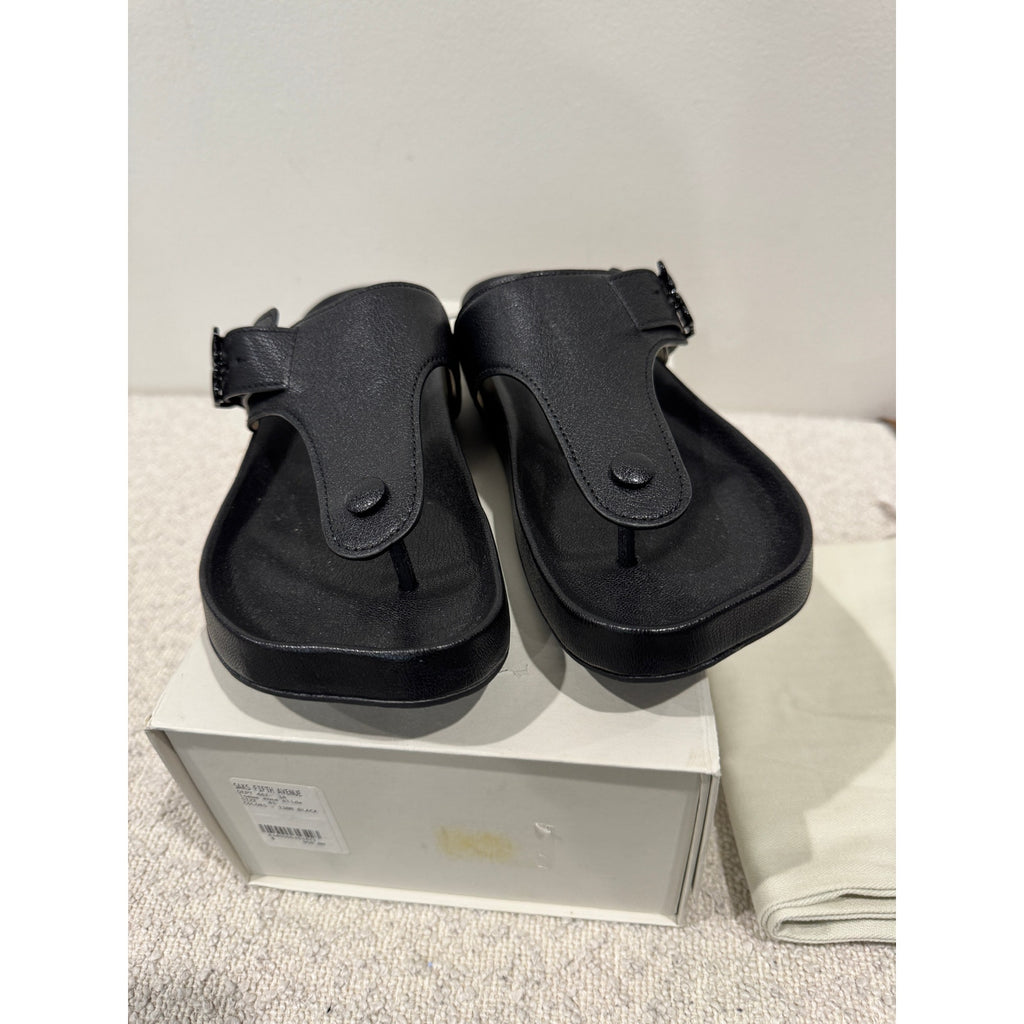 LOEWE
Leather Anagram Buckle Comfort Sandals BNIB 41 Black