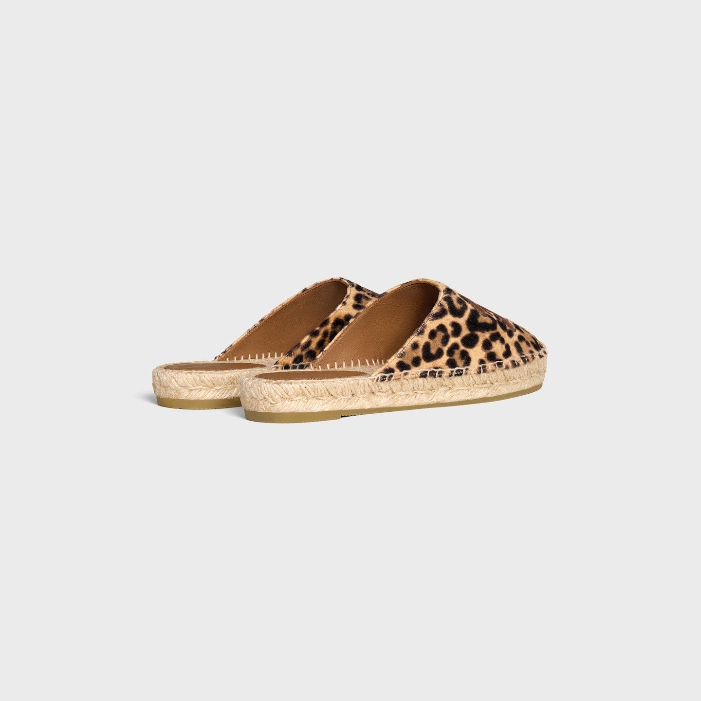 Celine LES ESPADRILLES CELINE MULE IN Leopard Printed Hairy Calfskin Size 39 BNIB